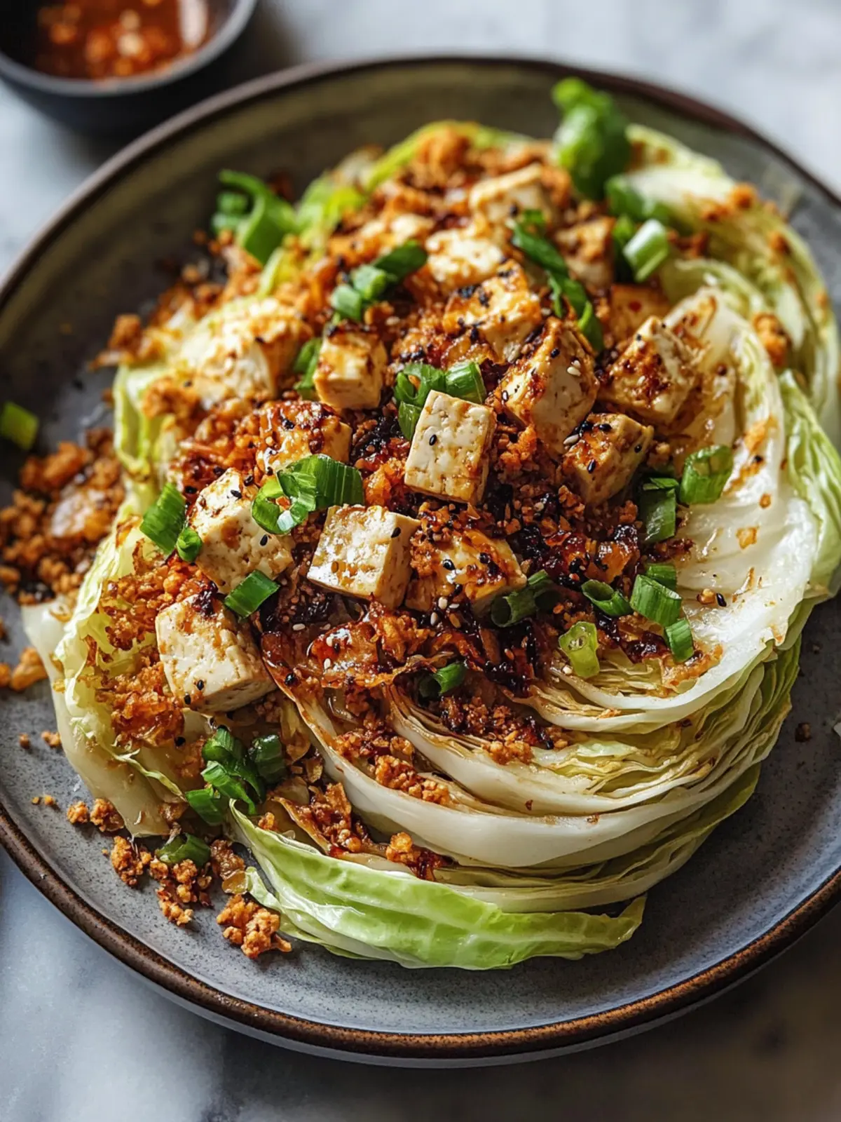 Dan Dan Charred Cabbage with Tofu Crumble: A Flavor Explosion 3 Dan Dan Charred Cabbage with Tofu Crumble and Spicy Sesame Sauce Recipe