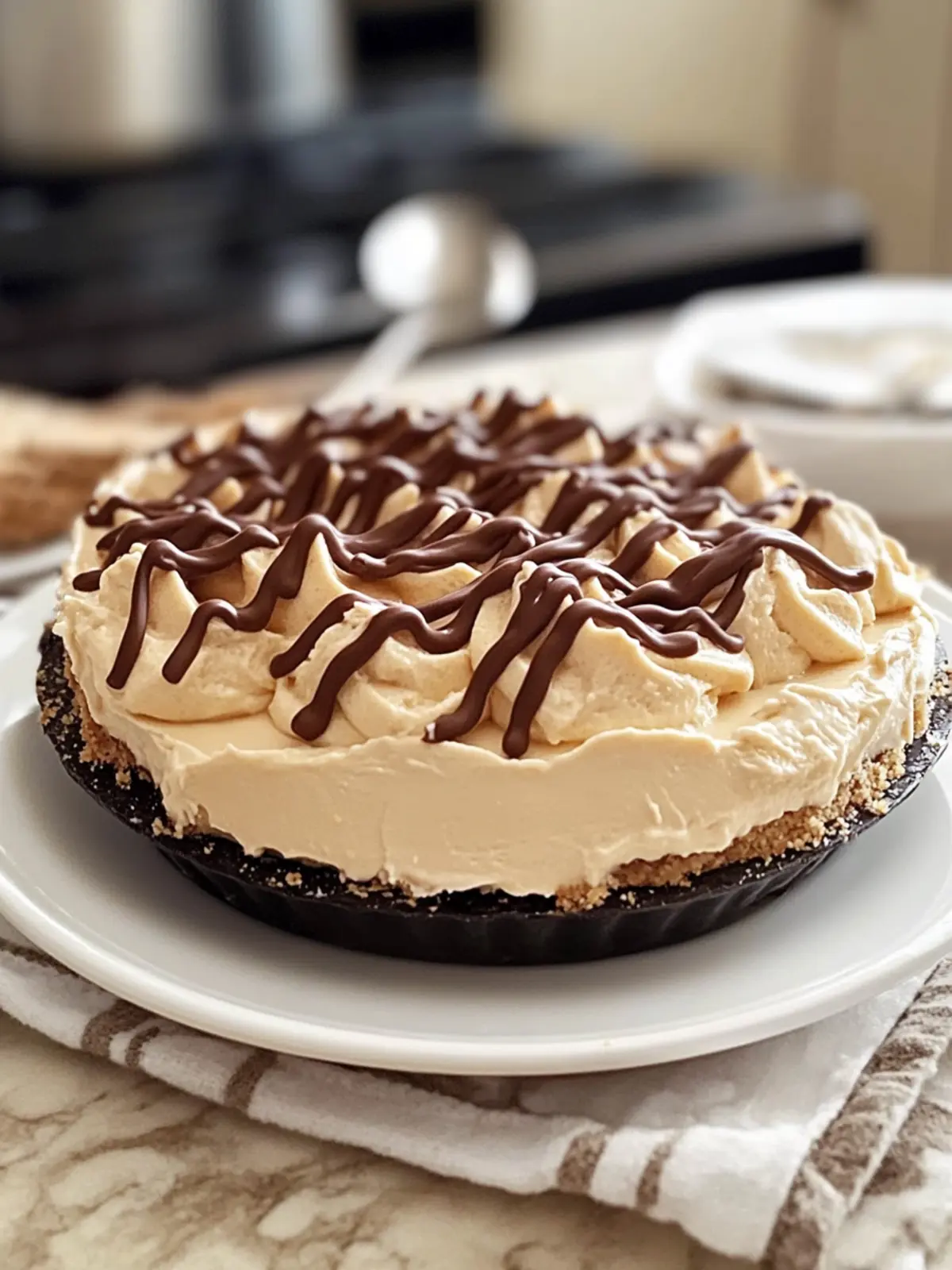 Decadent No-Bake Chocolate Peanut Butter Cream Pie Delight 3 Chocolate Peanut Butter Cream Pie