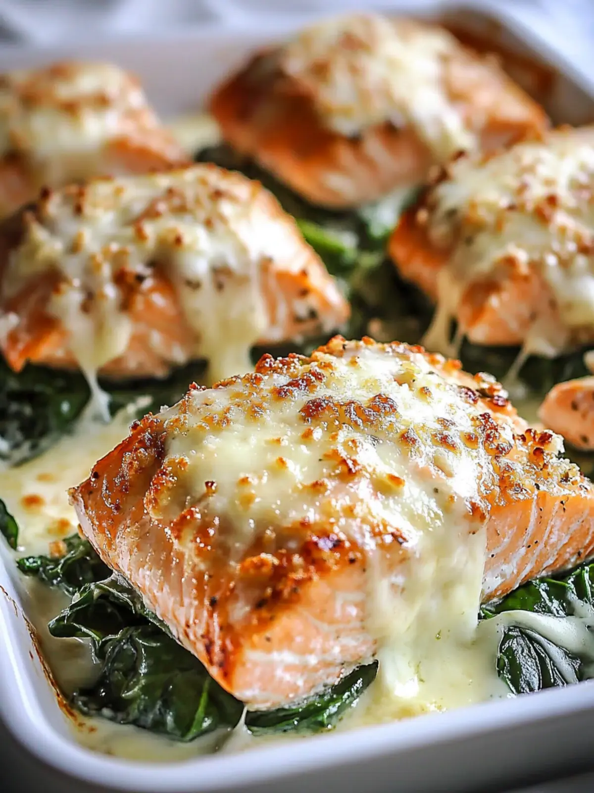 Irresistible Baked Salmon with Spinach and Mozzarella Magic 4 Irresistible Baked Salmon with Spinach and Mozzarella Bliss Awaits You!