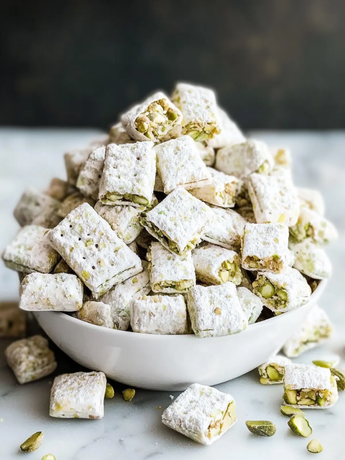 Pistachio Puppy Chow: A Sweet Snack You Can't Resist 2 Pistachio Puppy Chow