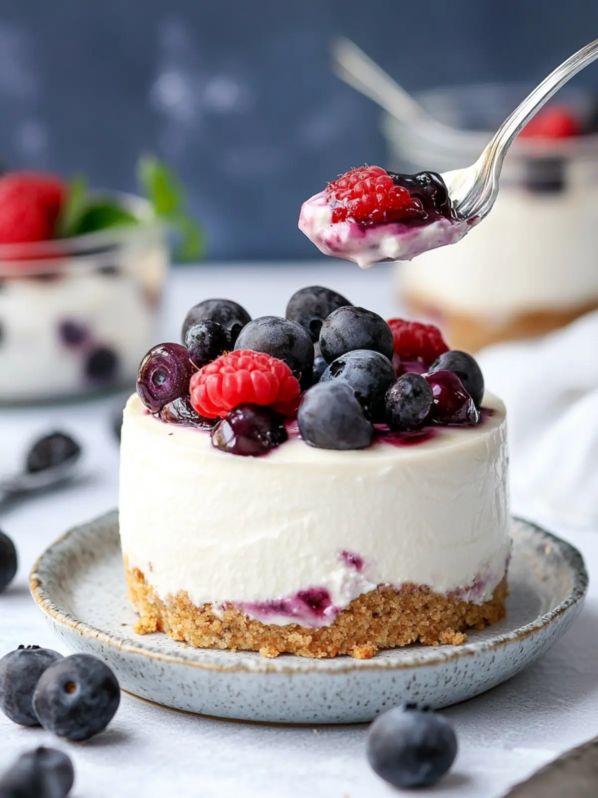 Delicious No-Bake Protein Cheesecake Cups for Guilt-Free Indulgence 2 No-Bake Protein Cheesecake