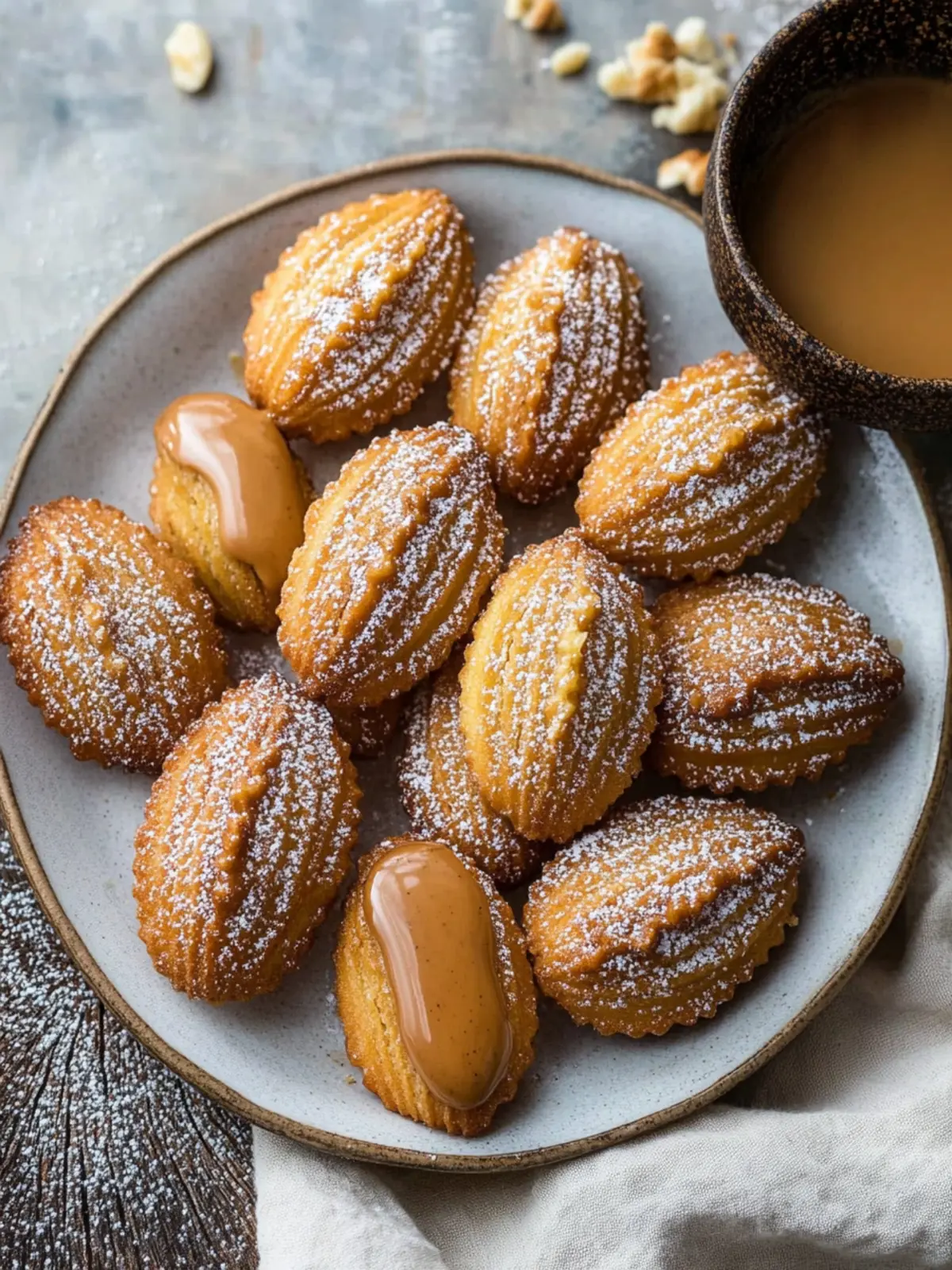 Brown Butter Madeleines Dipped in Espresso Glaze Bliss 2 Brown Butter Madeleines dipped in Espresso Glaze