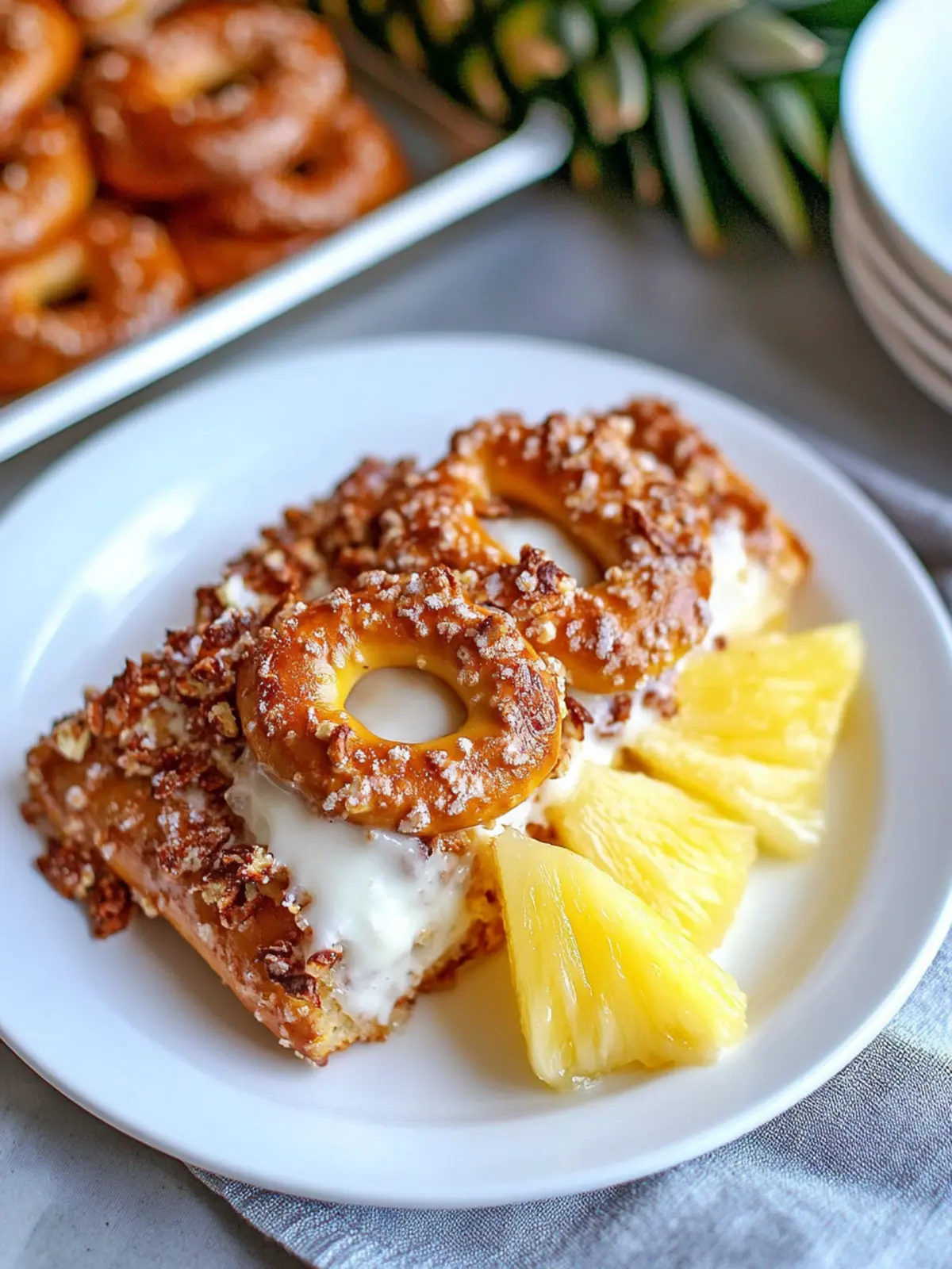 Pineapple Pretzel Delight: Your No-Bake Tropical Bliss 4 Pineapple Pretzel Delight