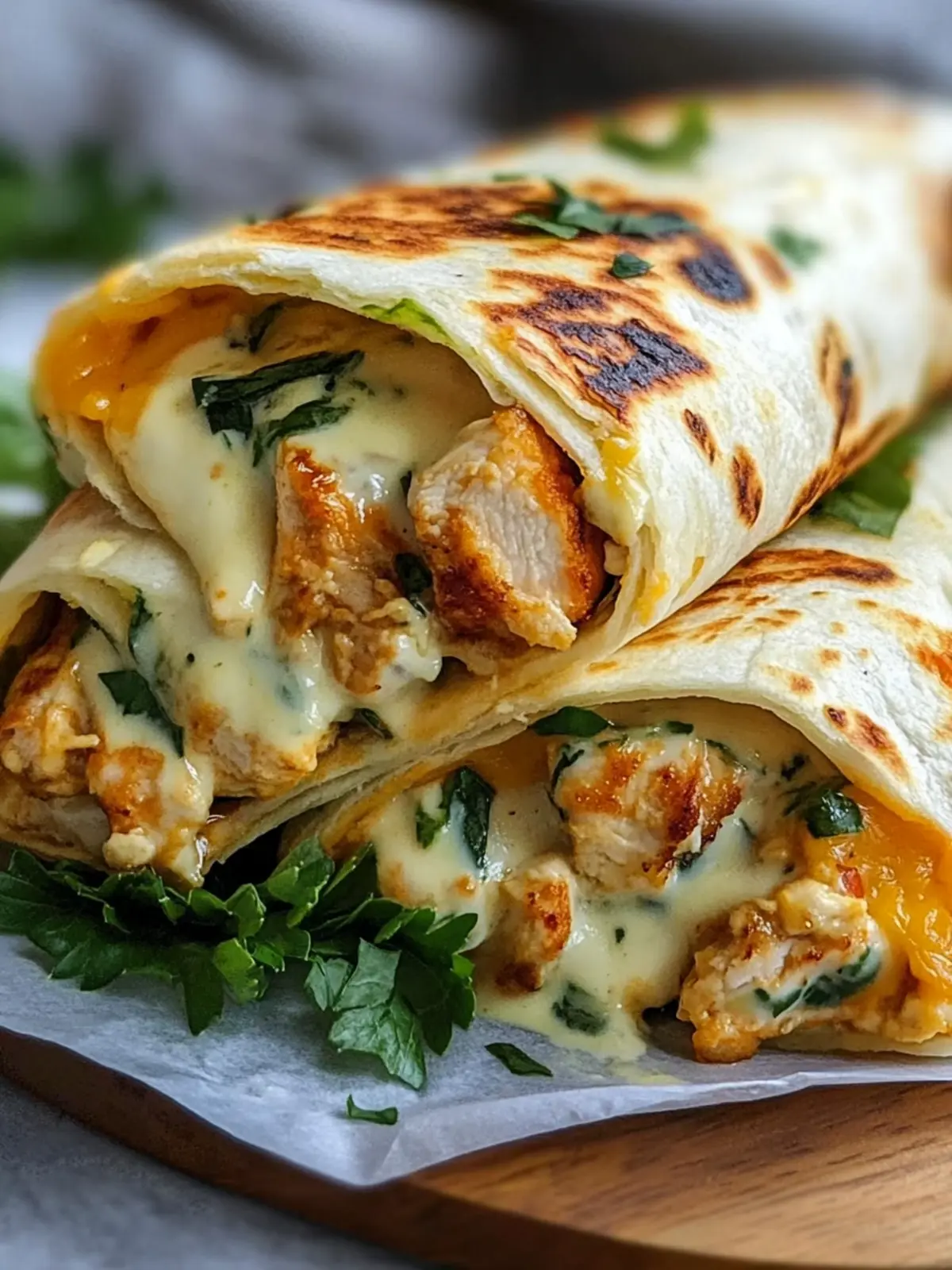 Irresistible Low Carb Cheesy Garlic Chicken Wraps in 20 Minutes 3 Low Carb Cheesy Garlic Chicken Wraps