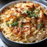 Creamy French Onion Chicken Orzo Casserole You'll Love 5 French Onion Chicken Orzo Casserole