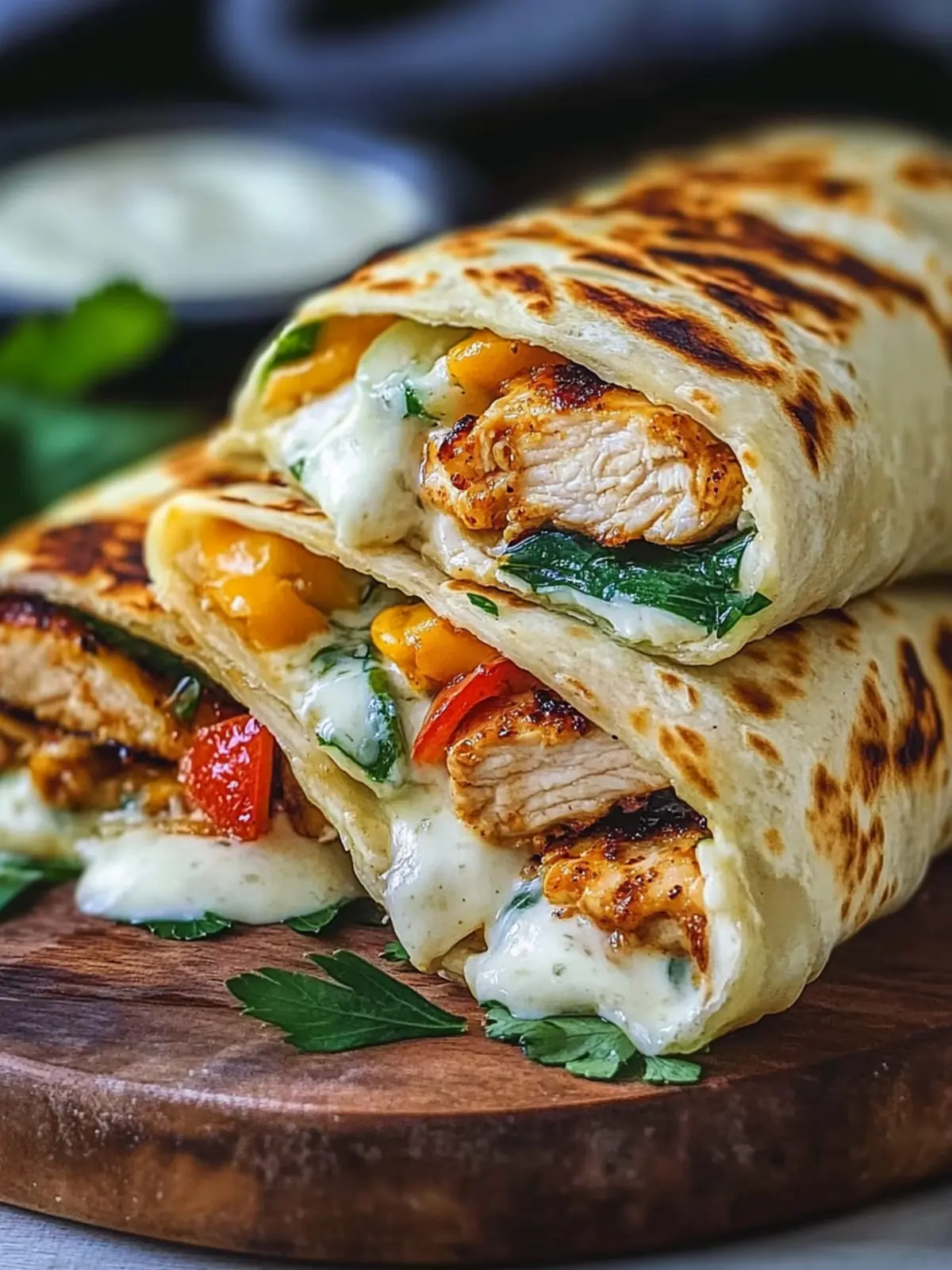 Irresistible Low Carb Cheesy Garlic Chicken Wraps in 20 Minutes 2 Low Carb Cheesy Garlic Chicken Wraps