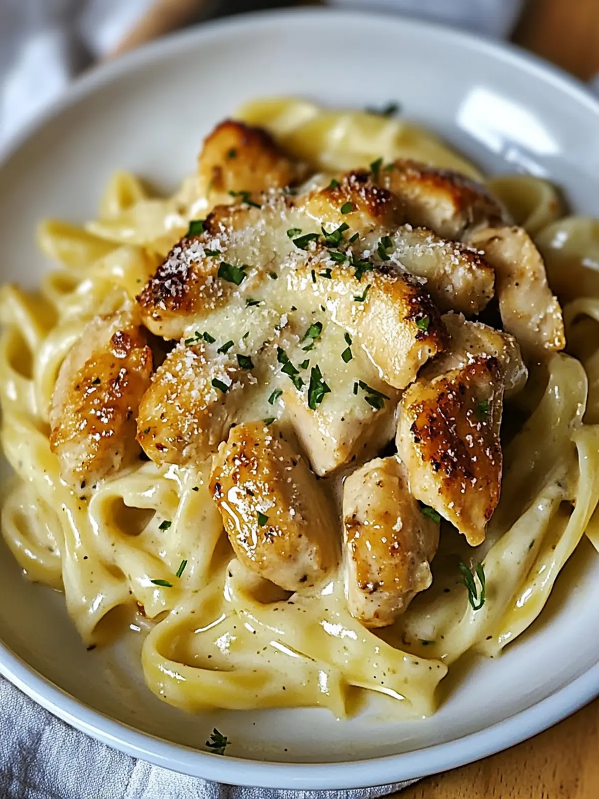 Twisted Pasta with Honey Garlic Chicken: Creamy Bliss! 2 Twisted Pasta with Honey Garlic Chicken and Parmesan Cream