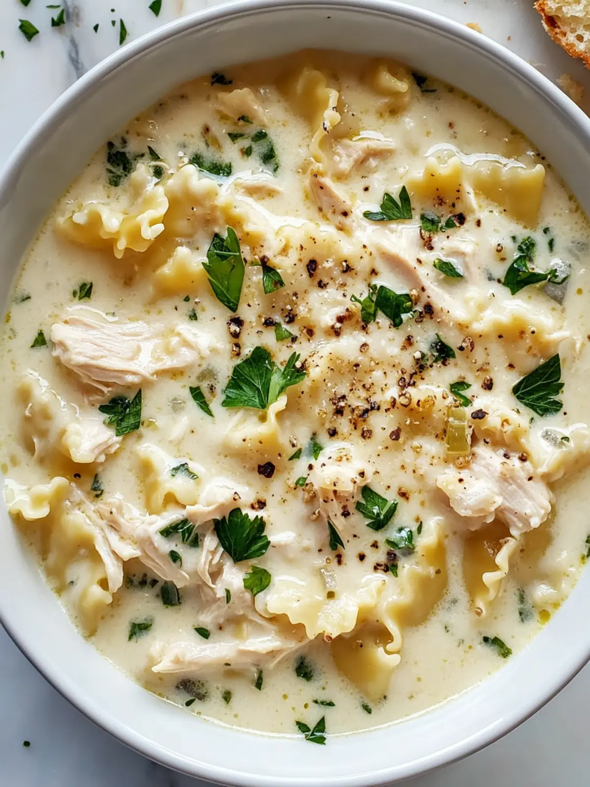 One-Pot Creamy Chicken Alfredo Lasagna Soup You'll Crave! 2 One-Pot Creamy Chicken Alfredo Lasagna Soup