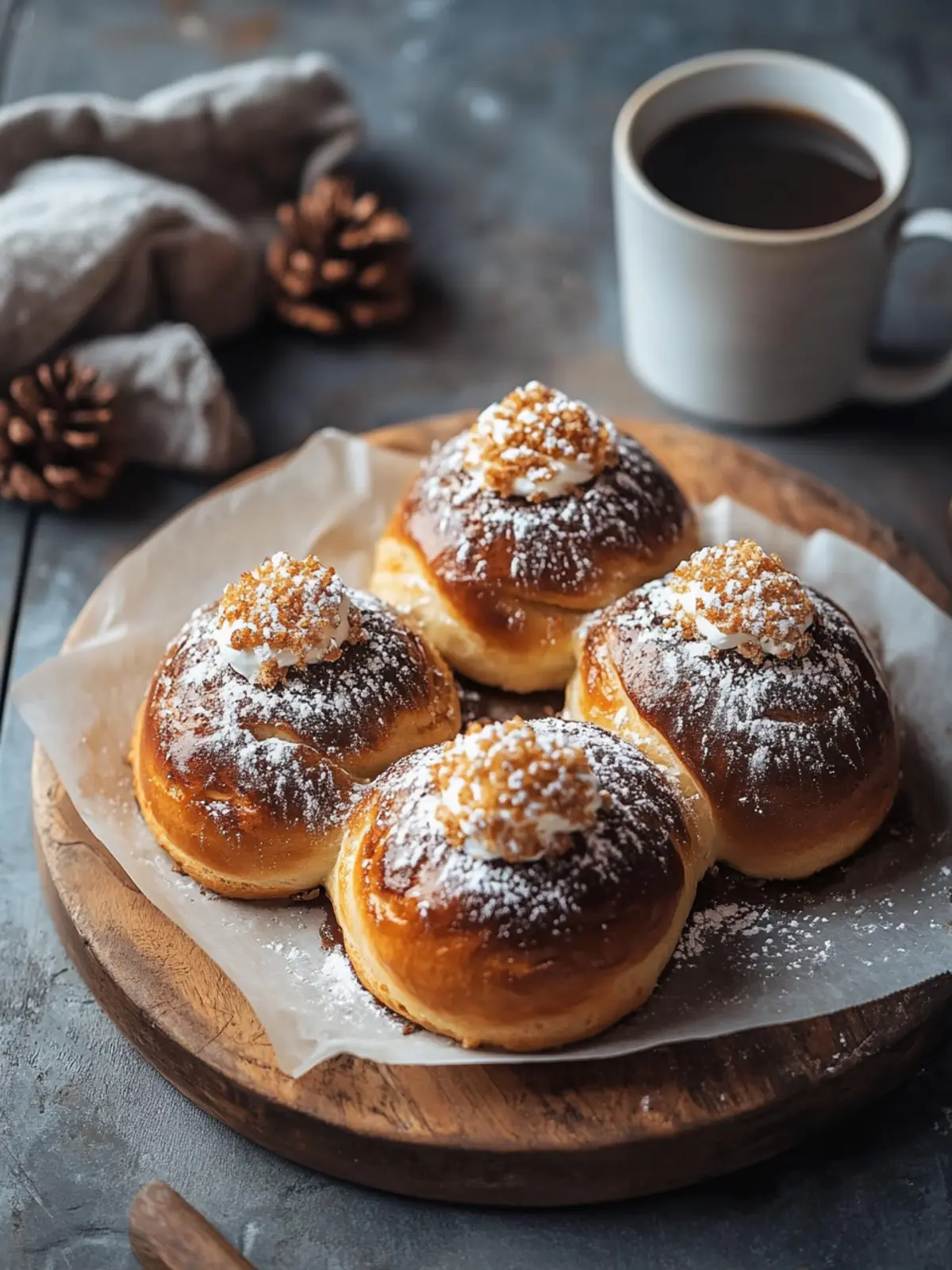 Indulge in Cozy Winter Coffee Brioche Buns Today 2 Winter Coffee Brioche Buns