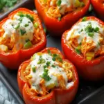 Spicy Buffalo Chicken Stuffed Peppers for a Healthy Kick 4 Spicy Buffalo Chicken Stuffed Peppers for Healthy Cravings
