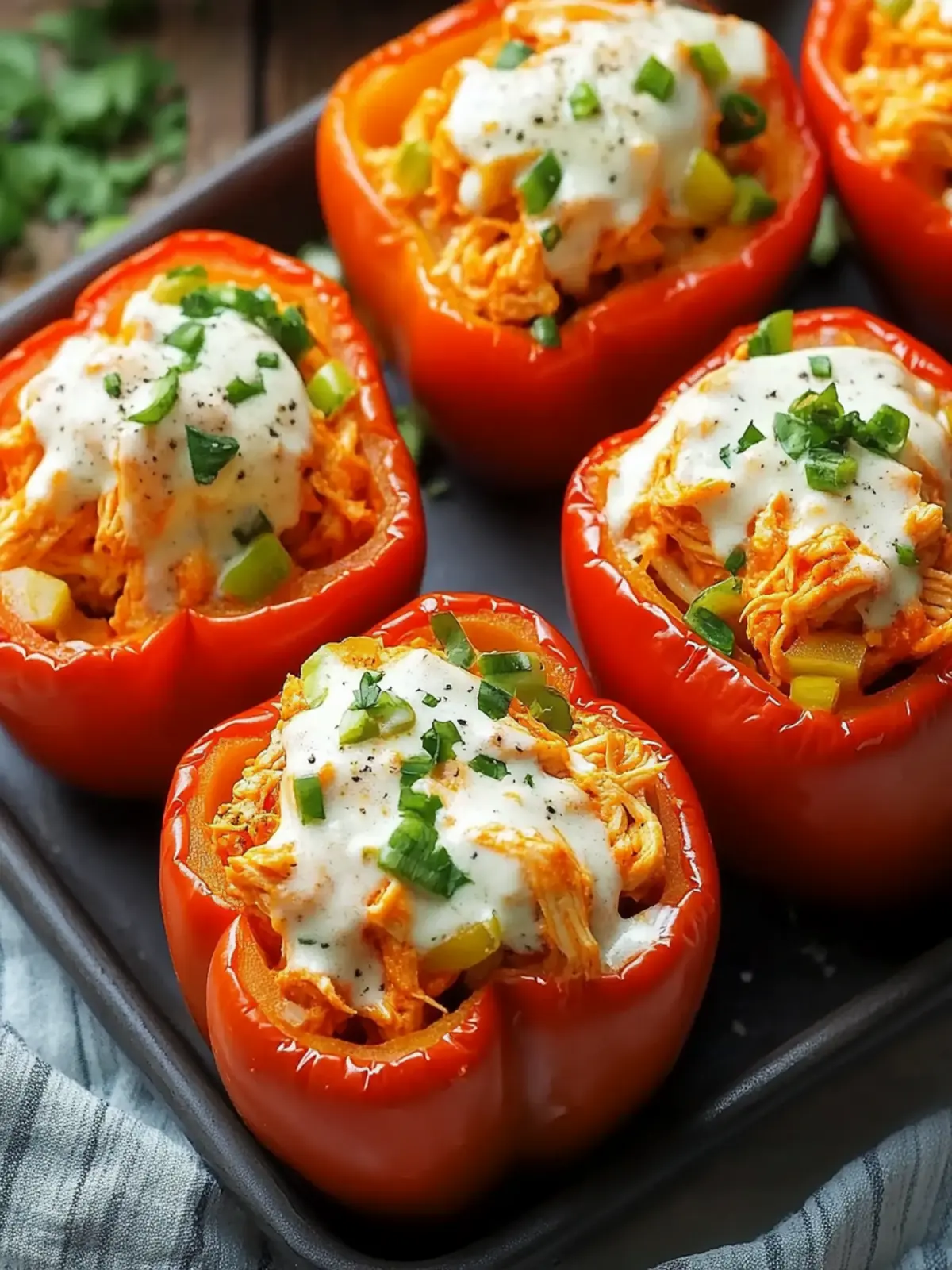 Spicy Buffalo Chicken Stuffed Peppers for a Healthy Kick 5 Spicy Buffalo Chicken Stuffed Peppers for Healthy Cravings