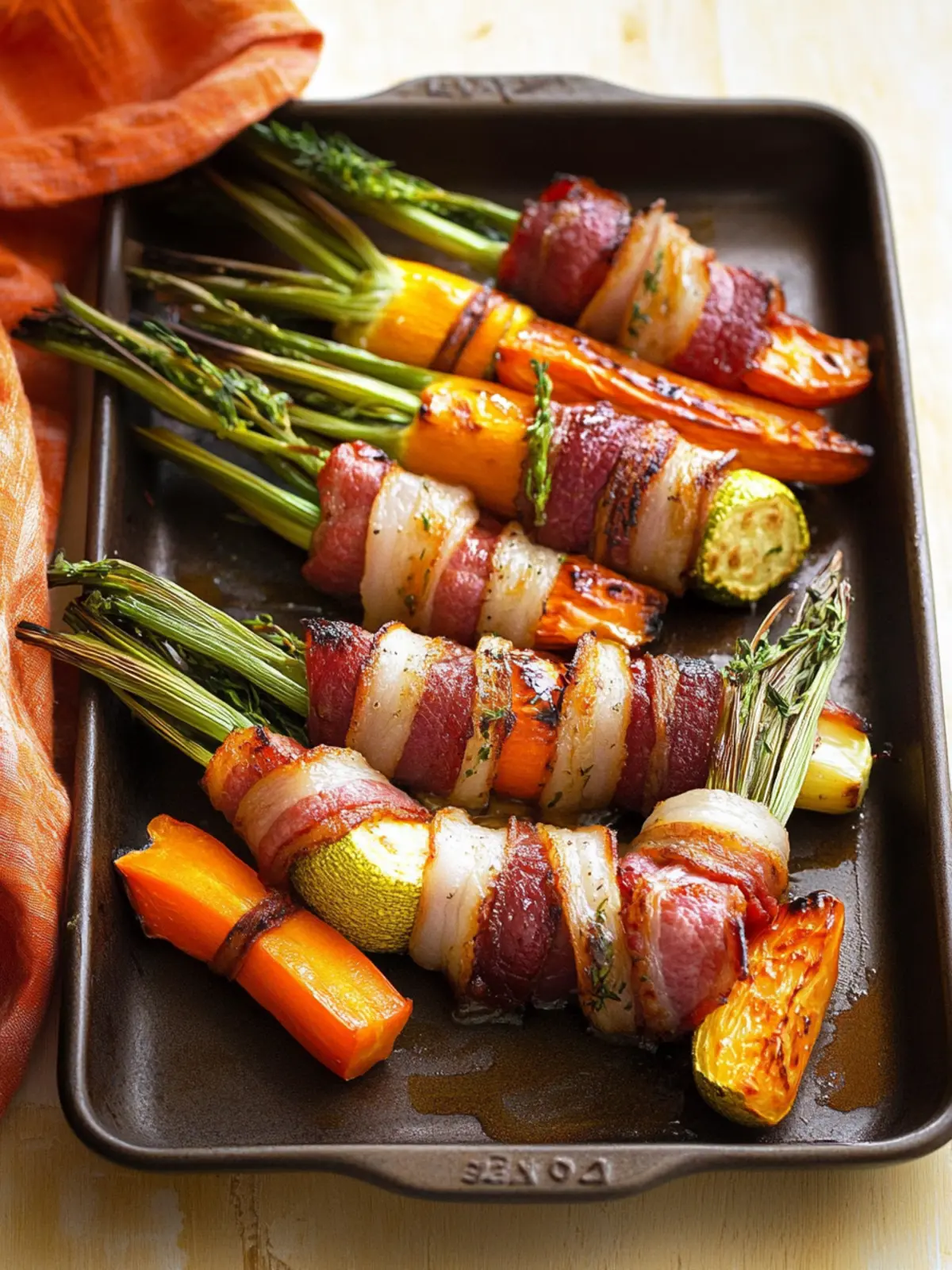 Bacon Wrapped Vegetables with Maple Glaze for Holiday Joy 2 Bacon Wrapped Vegetables with Maple Glaze