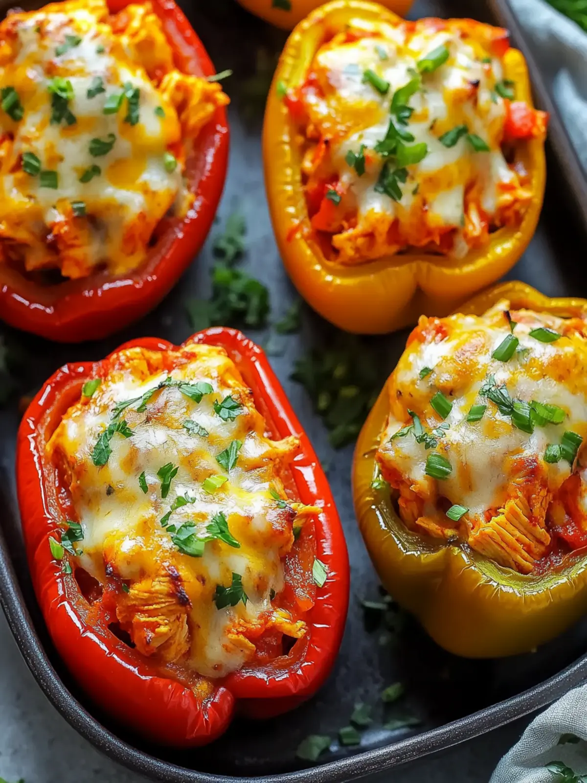Spicy Buffalo Chicken Stuffed Peppers for a Healthy Kick 2 Spicy Buffalo Chicken Stuffed Peppers for Healthy Cravings