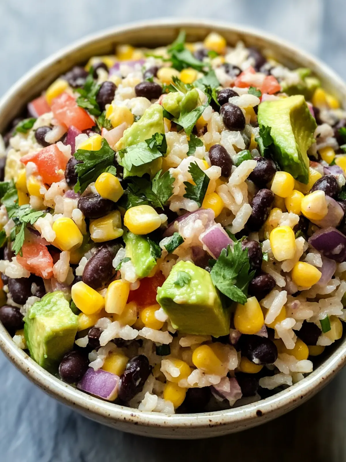 Zesty Black Bean Corn Avocado Salad with Rice for Summer Bliss 5 Black Bean Corn Avocado Salad with Rice