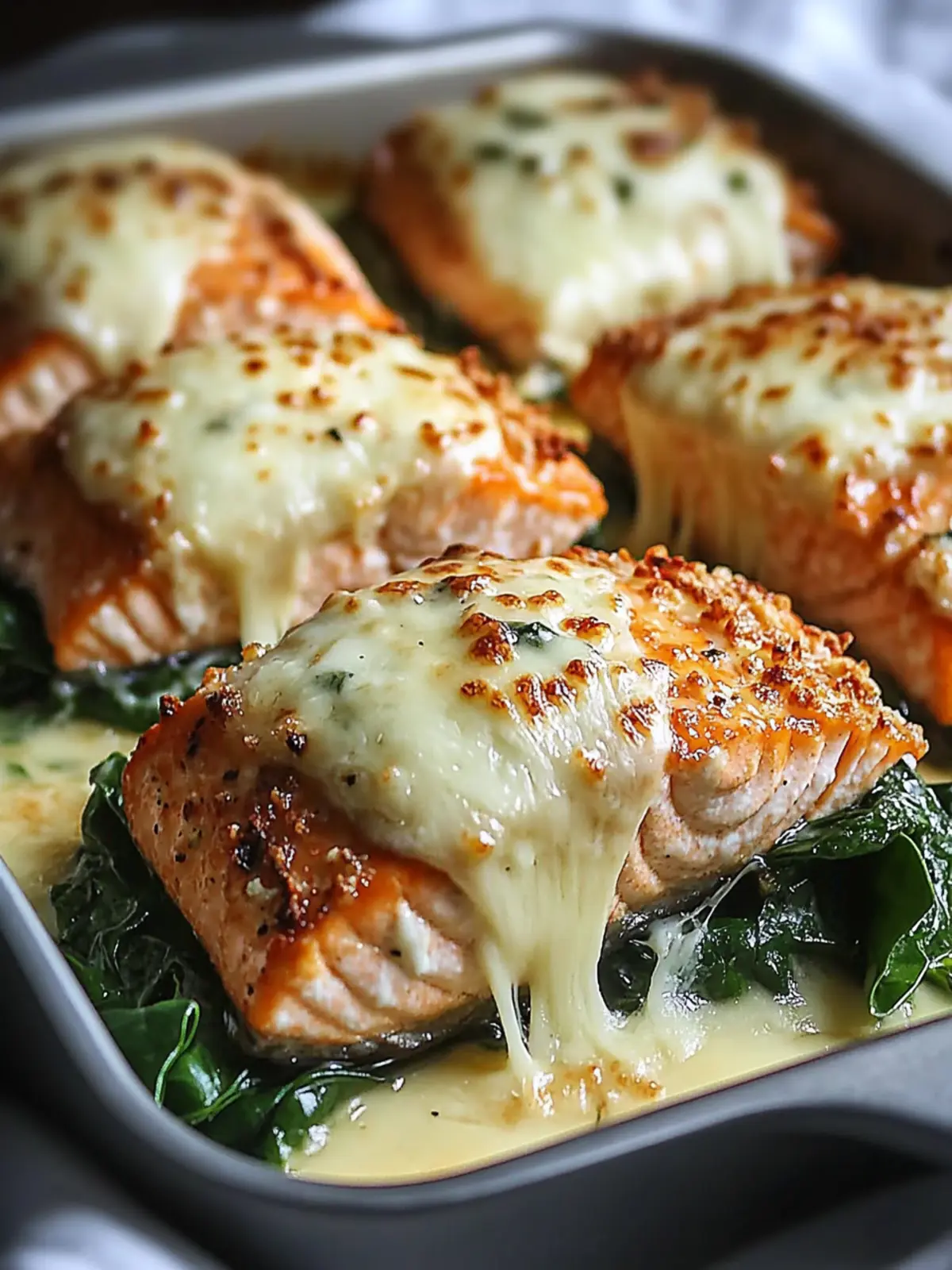 Irresistible Baked Salmon with Spinach and Mozzarella Magic 5 Irresistible Baked Salmon with Spinach and Mozzarella Bliss Awaits You!