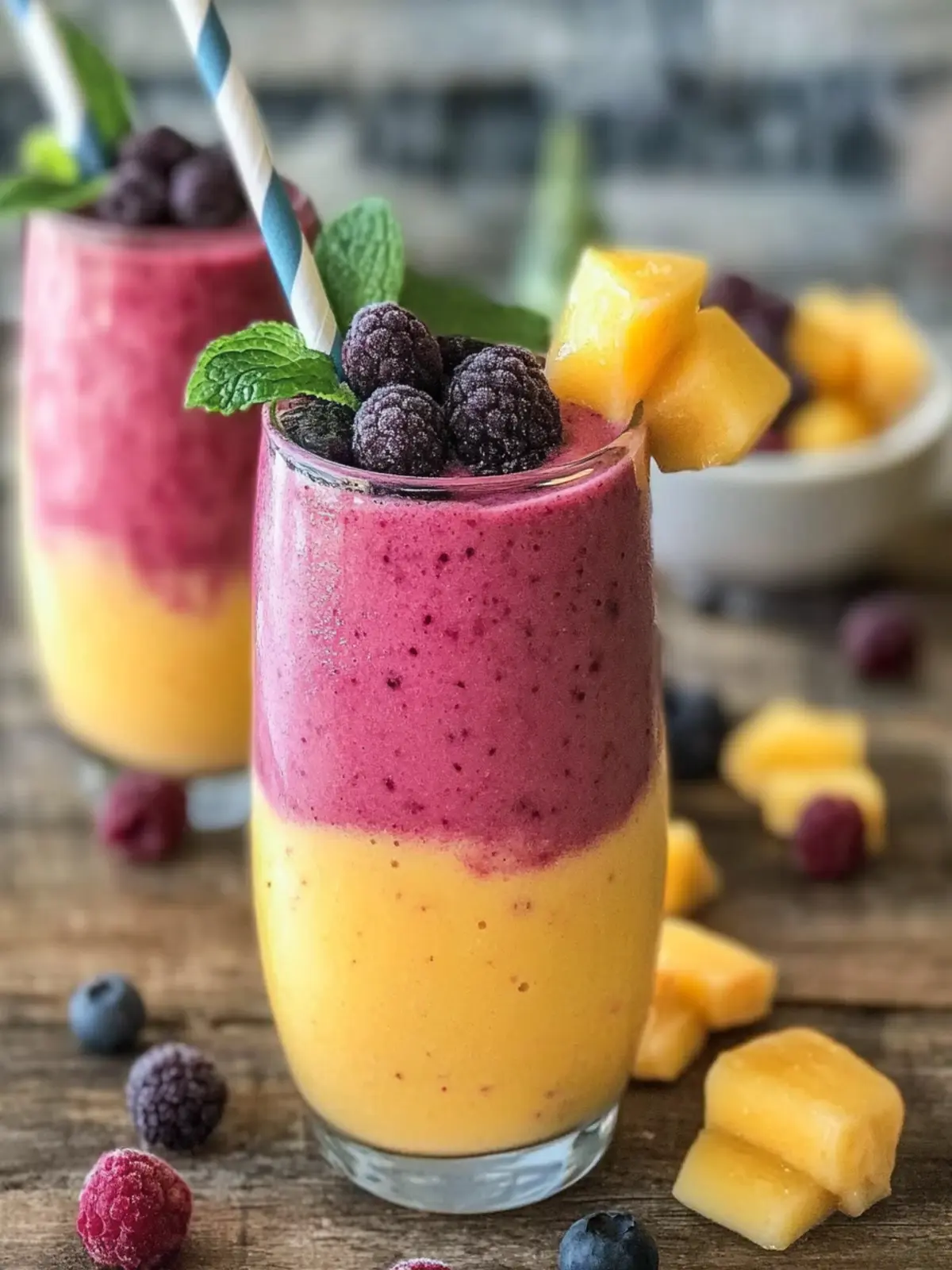 Vibrant Hawaiian Berry Smoothie with Delicious Layers 4 Hawaiian Berry Smoothie