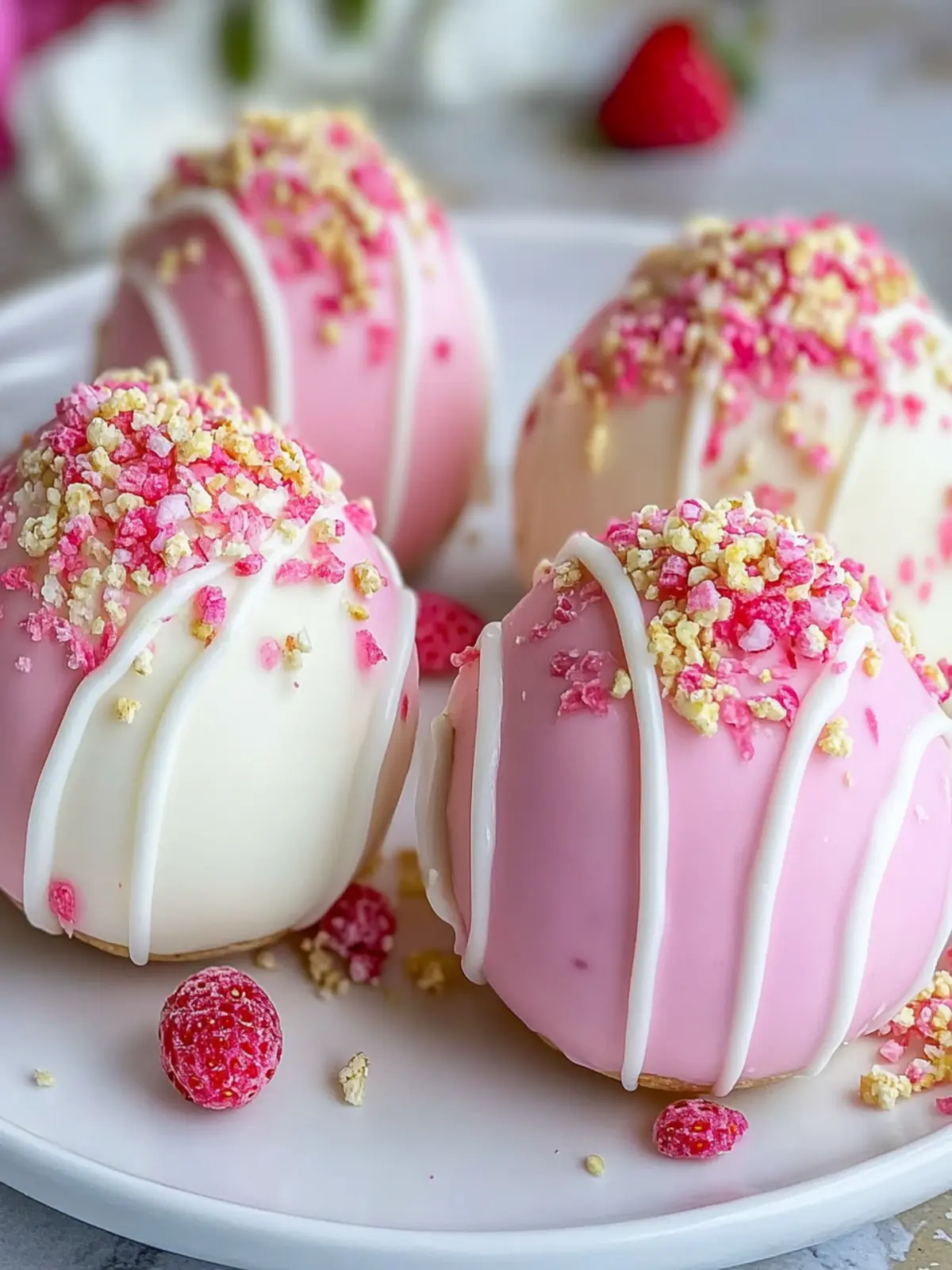 Strawberry Shortcake Easter Egg Bombs: Easy No-Bake Spring Joy 4 Strawberry Shortcake Easter Egg Bombs: Irresistibly Creamy No-Bake Treats for Spring in 50 Minutes