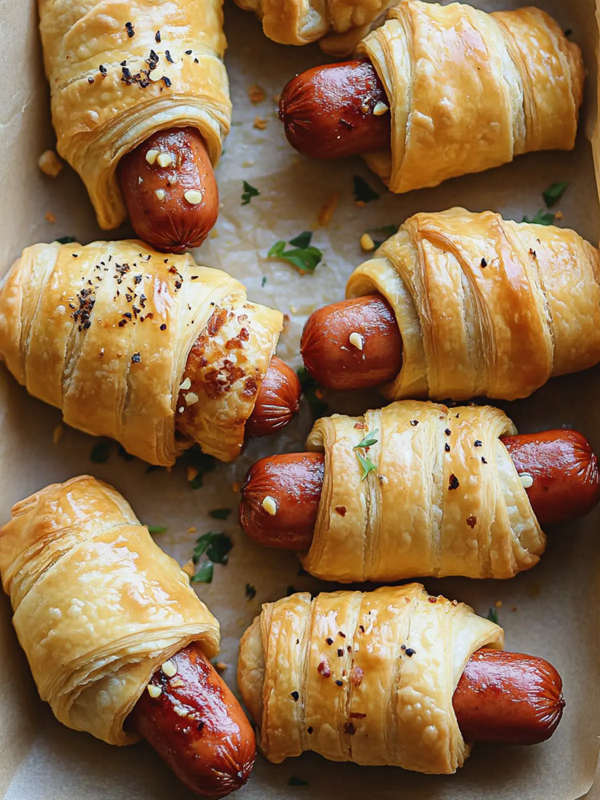 Puff Pastry Wrapped Hot Dogs: A Fun Twist for Game Day 2 Puff Pastry Wrapped Hot Dogs