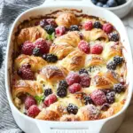 Indulge in Croissant Breakfast Casserole Loaded with Berries 6 Croissant Breakfast Casserole