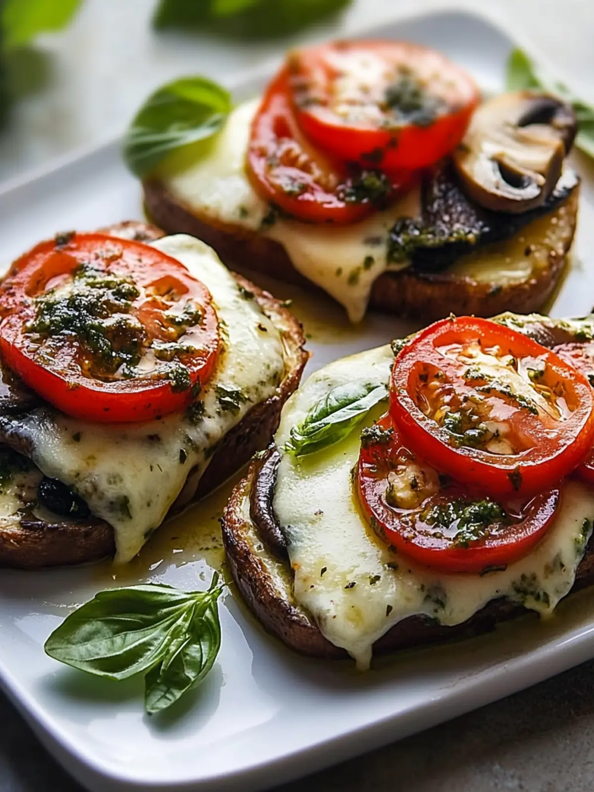 Caprese Mushroom Melts Recipe: Indulge in Italian Comfort Food 4 Caprese Mushroom Melts Recipe