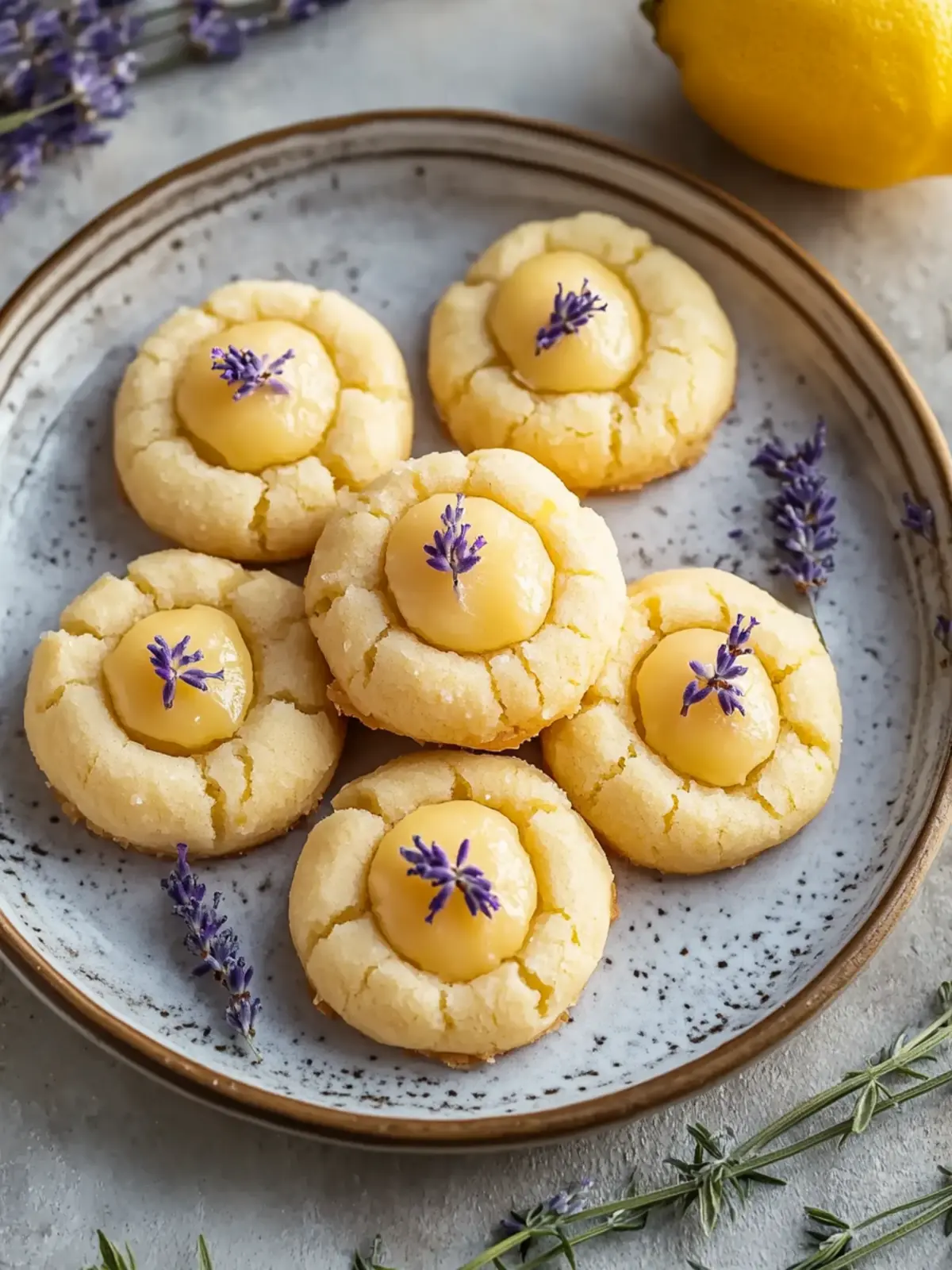 Lemon Lavender Thumbprint Cookies for a Floral Spring Treat 5 Lemon Lavender Thumbprint Cookies
