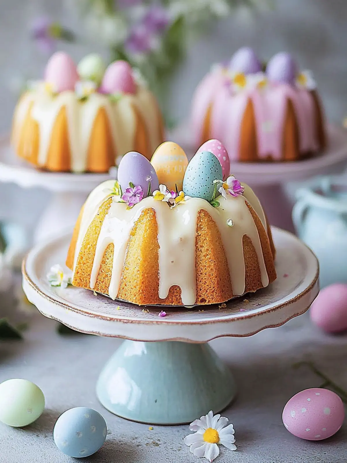 Deliciously Fun Mini Easter Bundt Cakes with Candy Inside 5 Mini Easter Bundt Cakes