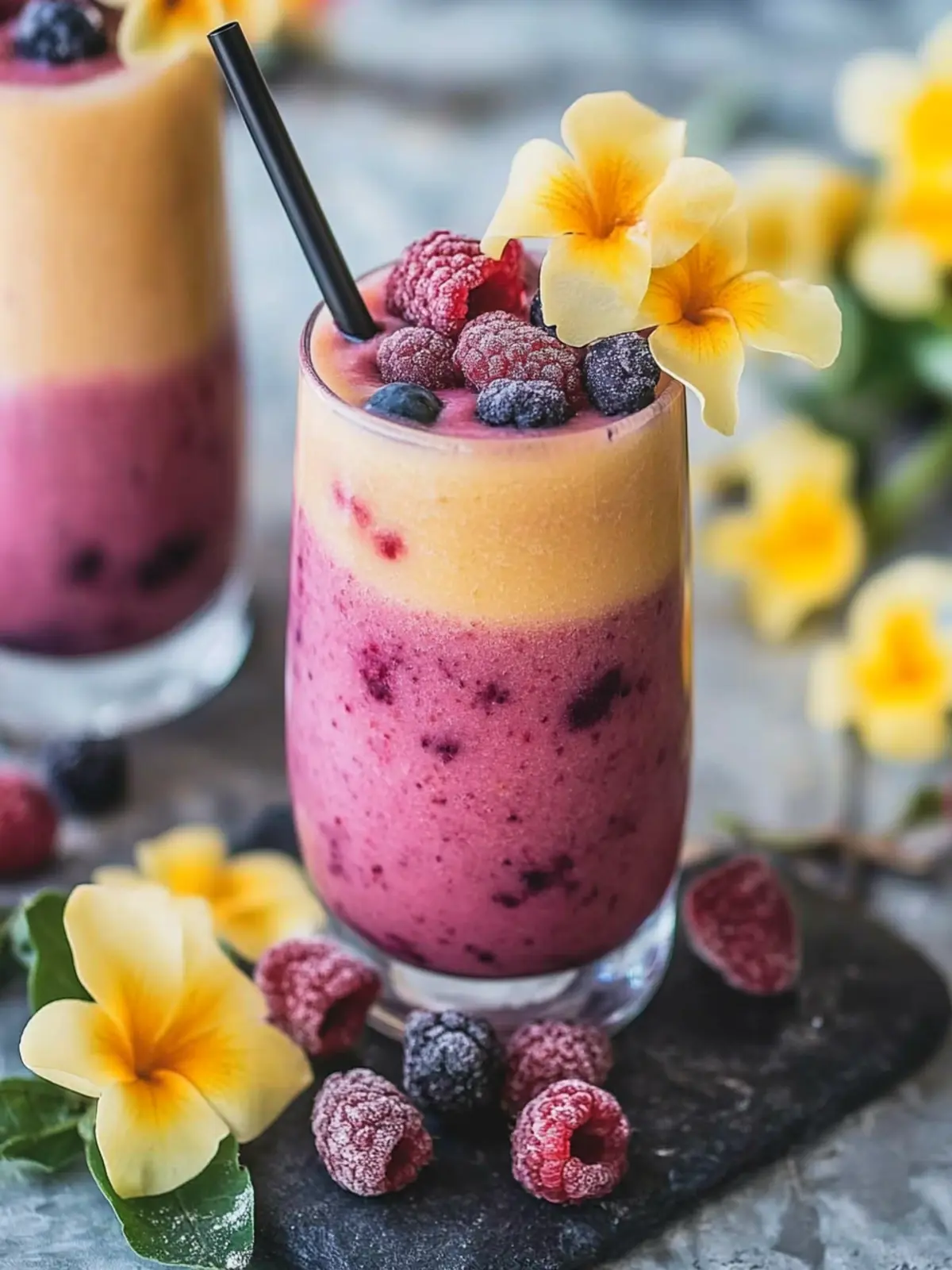 Vibrant Hawaiian Berry Smoothie with Delicious Layers 2 Hawaiian Berry Smoothie
