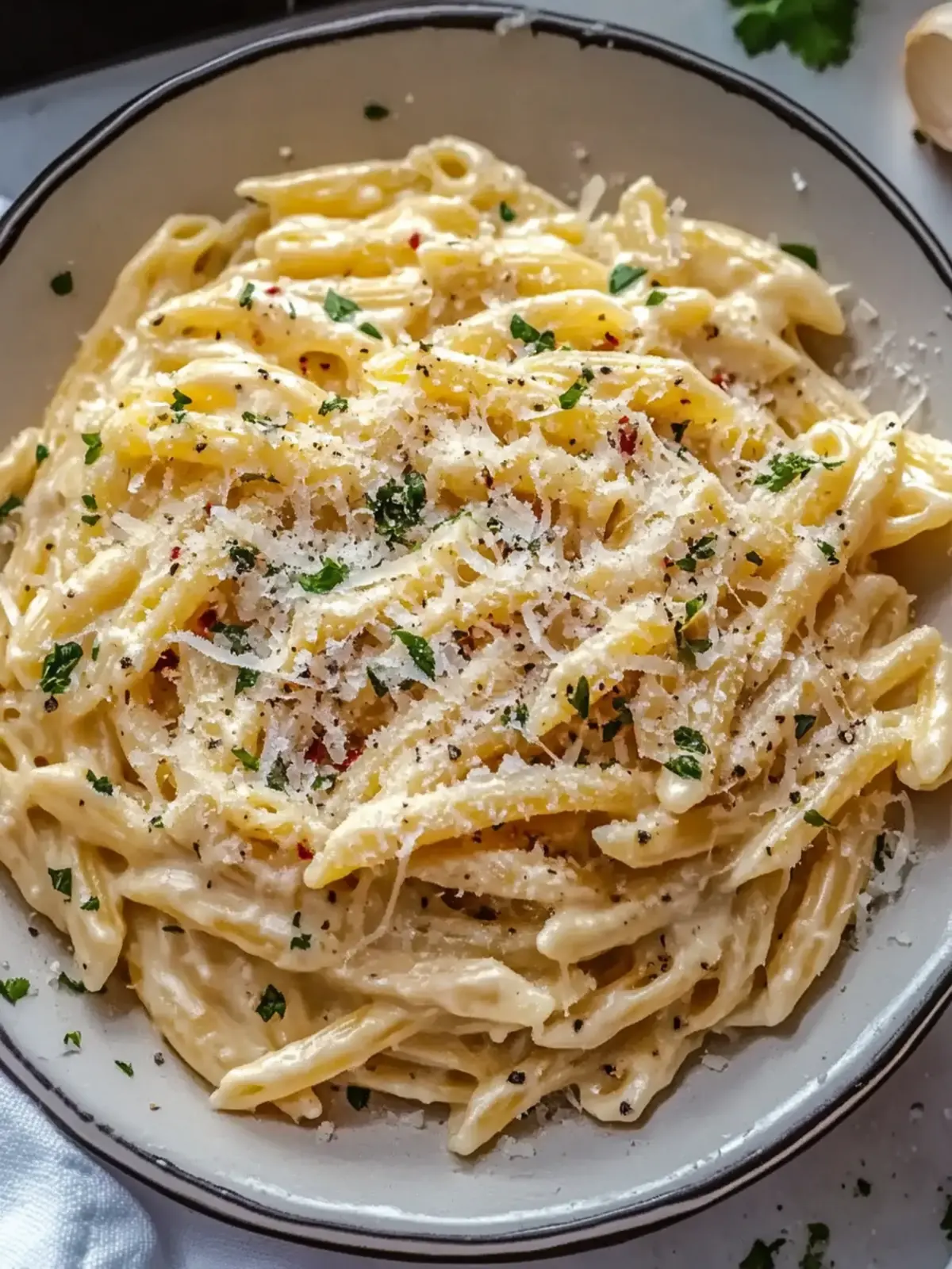 One Pot Creamy Garlic Pasta Ready in Just 20 Minutes! 4 One Pot Creamy Garlic Pasta (Just 20 Minutes!)