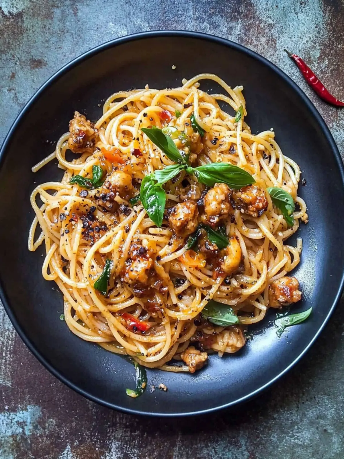 Delicious Vegan Singapore Black Pepper Sauce Spaghetti Bliss 2 Vegan Singapore Black Pepper Sauce Spaghetti