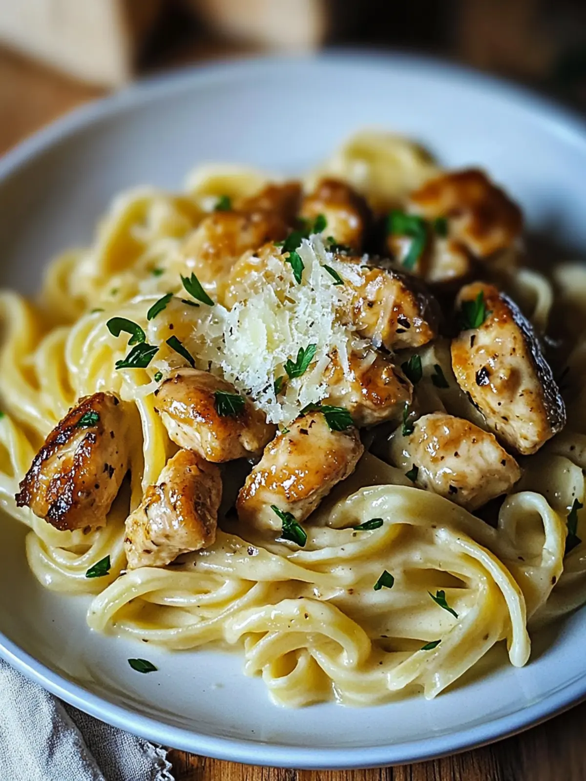 Twisted Pasta with Honey Garlic Chicken: Creamy Bliss! 4 Twisted Pasta with Honey Garlic Chicken and Parmesan Cream