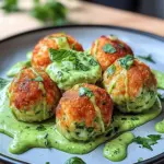 Savory Salmon Balls with Creamy Avocado Sauce Delight 10 Salmon Balls with Creamy Avocado Sauce