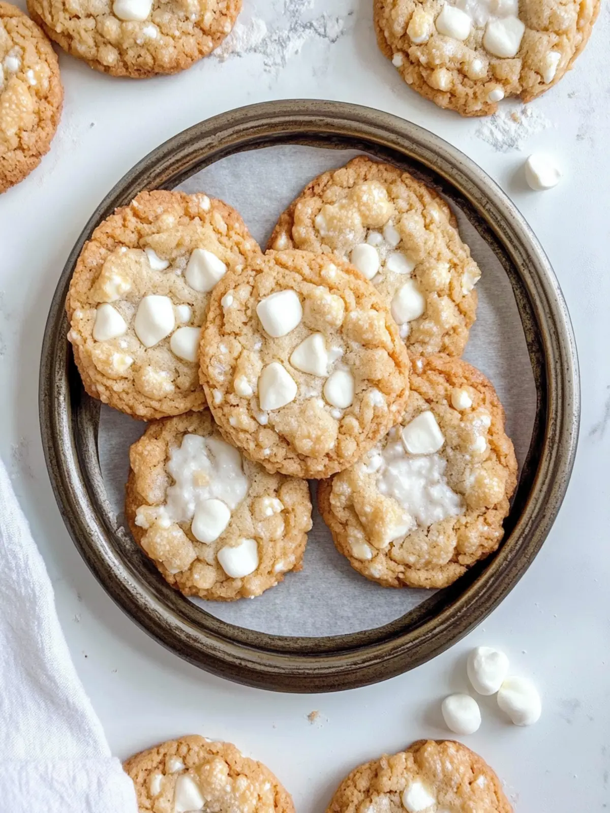 Marshmallow Crispy Cookies - Irresistible Costco Copycat Recipe 5 Marshmallow Crispy Cookies (Costco Copycat)