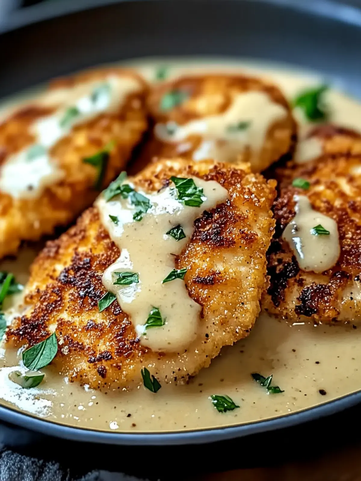 Crispy Parmesan Chicken with Rich Garlic Sauce - 30 Min Delight 4 Crispy Parmesan Chicken with a Rich Garlic Sauce – Easy Dinner Idea