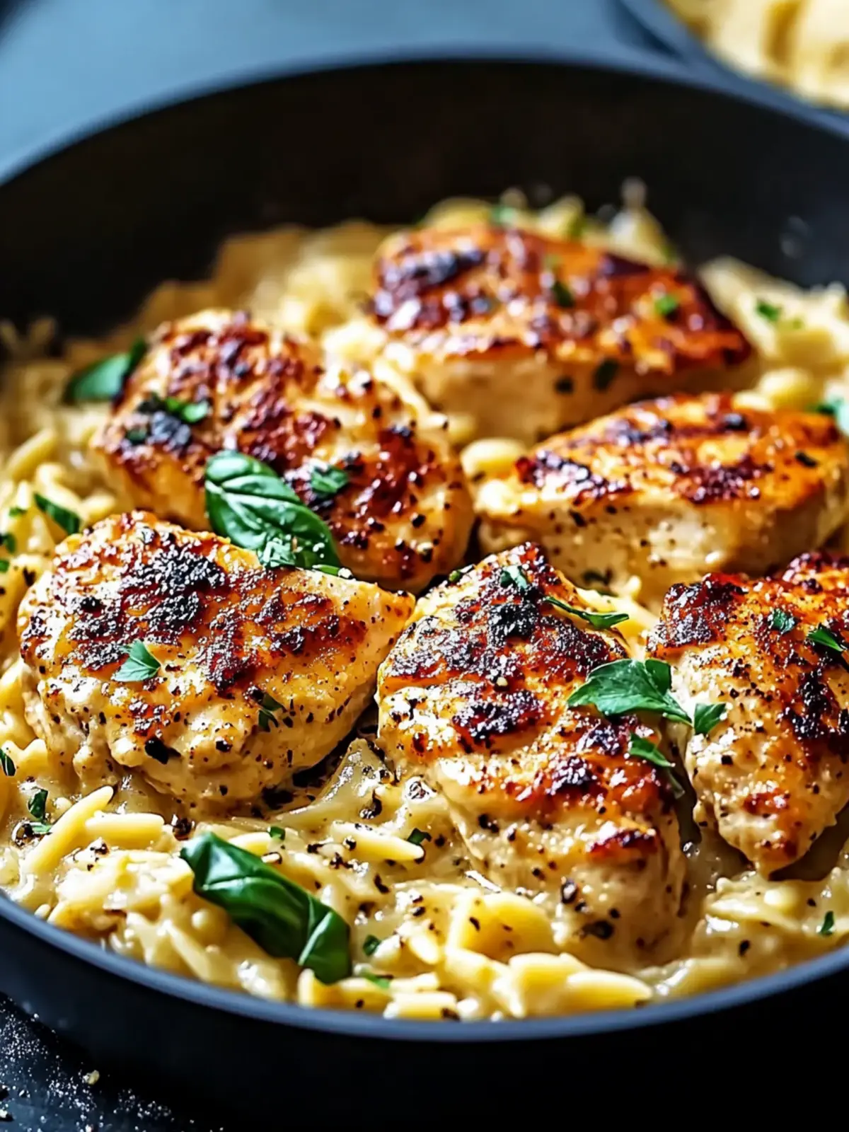 Comforting One-Pot Cajun Chicken Alfredo Orzo in 30 Minutes 2 Comforting One-Pot Cajun Chicken Alfredo Orzo in Just 30 Minutes