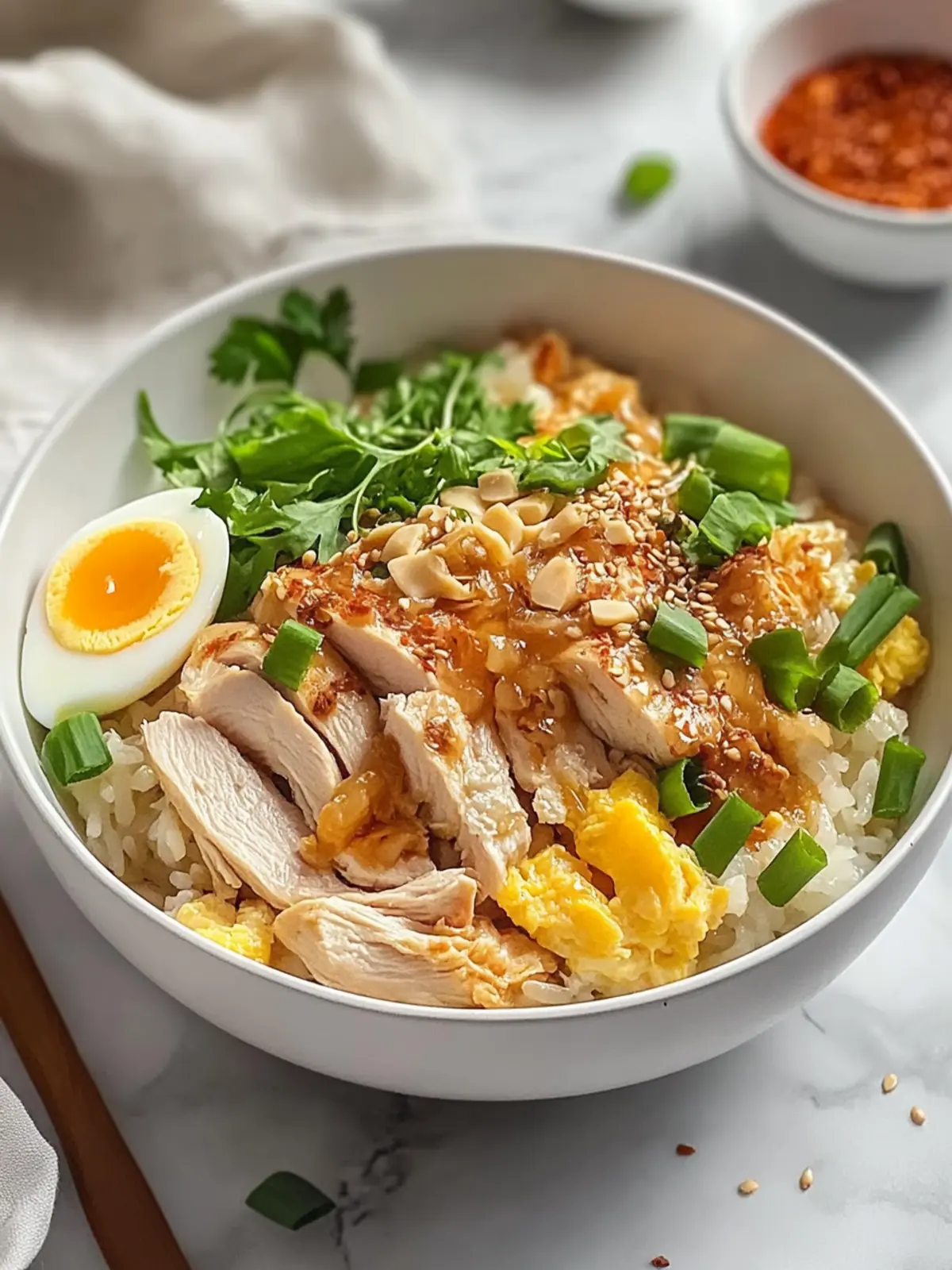 Savory Chicken and Egg Rice Bowl: Quick Comfort for Busy Nights 4 Chicken and Egg Rice Bowl