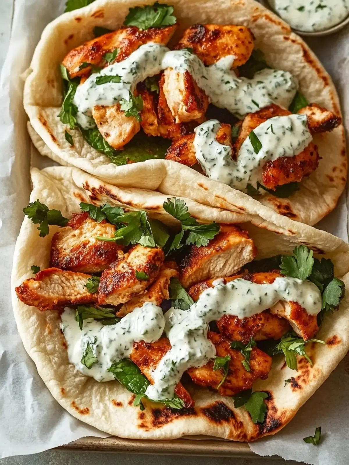 Sheet Pan Chicken Pitas with Herby Ranch Recipe for Busy Nights 5 Sheet Pan Chicken Pitas with Herby Ranch Recipe