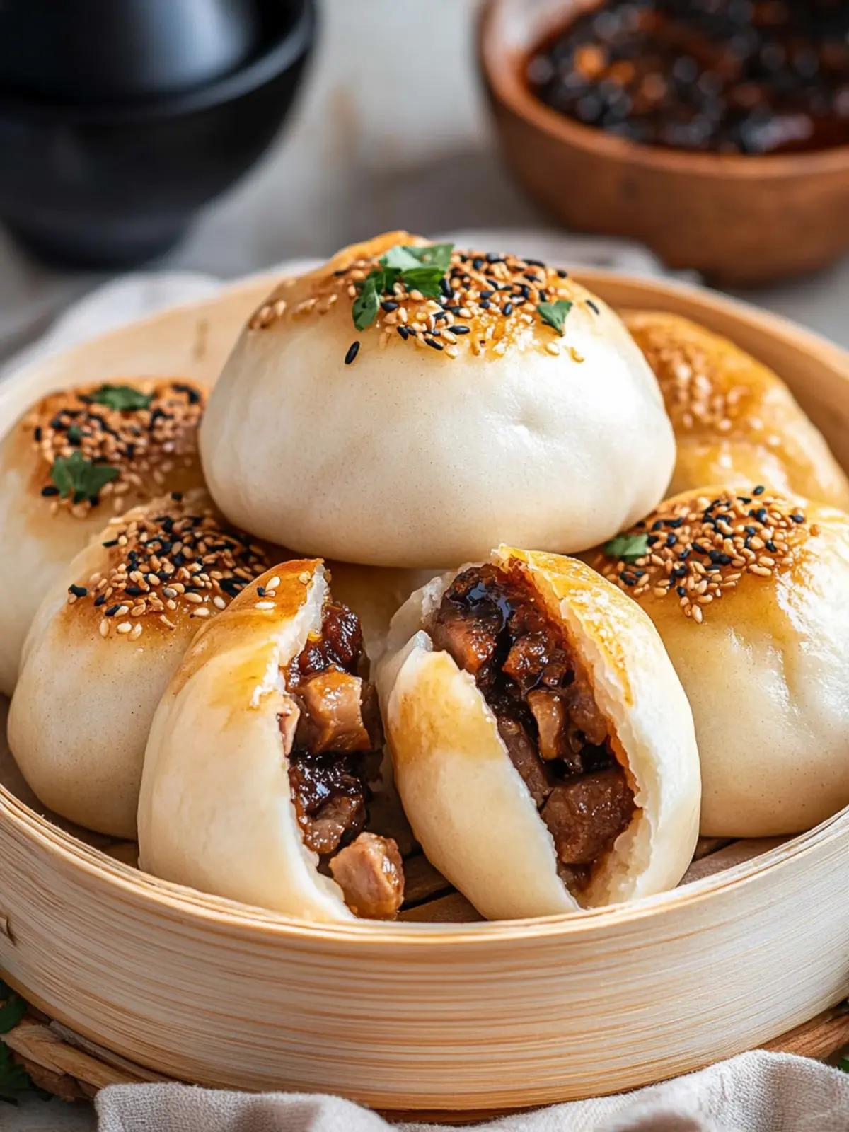 Baked Char Siu Bao: Easy Homemade BBQ Pork Buns to Savor 4 Baked Char Siu Bao (Chinese BBQ Pork Buns)