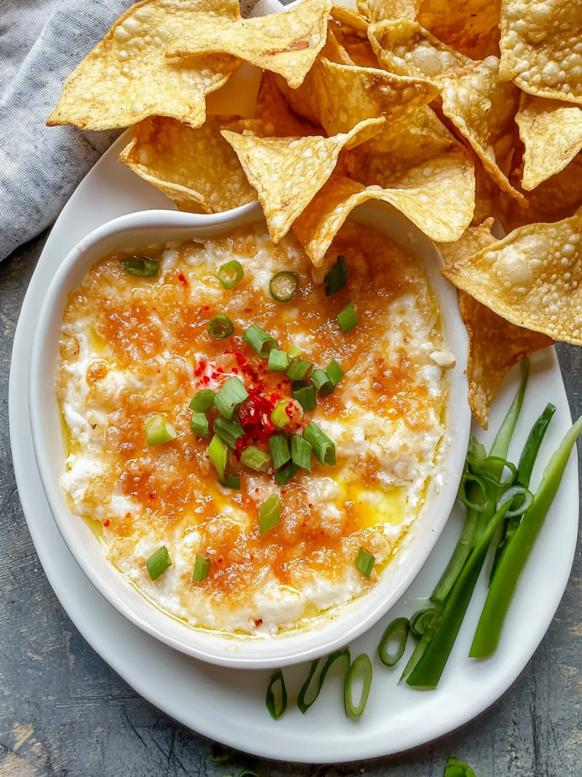 Creamy Crab Rangoon Dip with Crispy Wonton Chips Delight 3 Crab Rangoon Dip (With Wonton Chips)