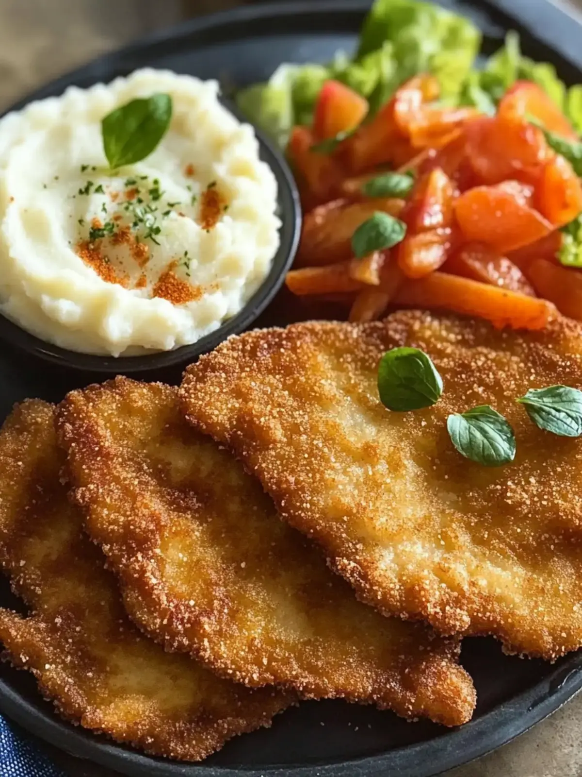 Thin Crispy Schnitzel with Mashed Potatoes Your New Family Favorite 3 Thin Crispy Schnitzel with Mashed Potatoes