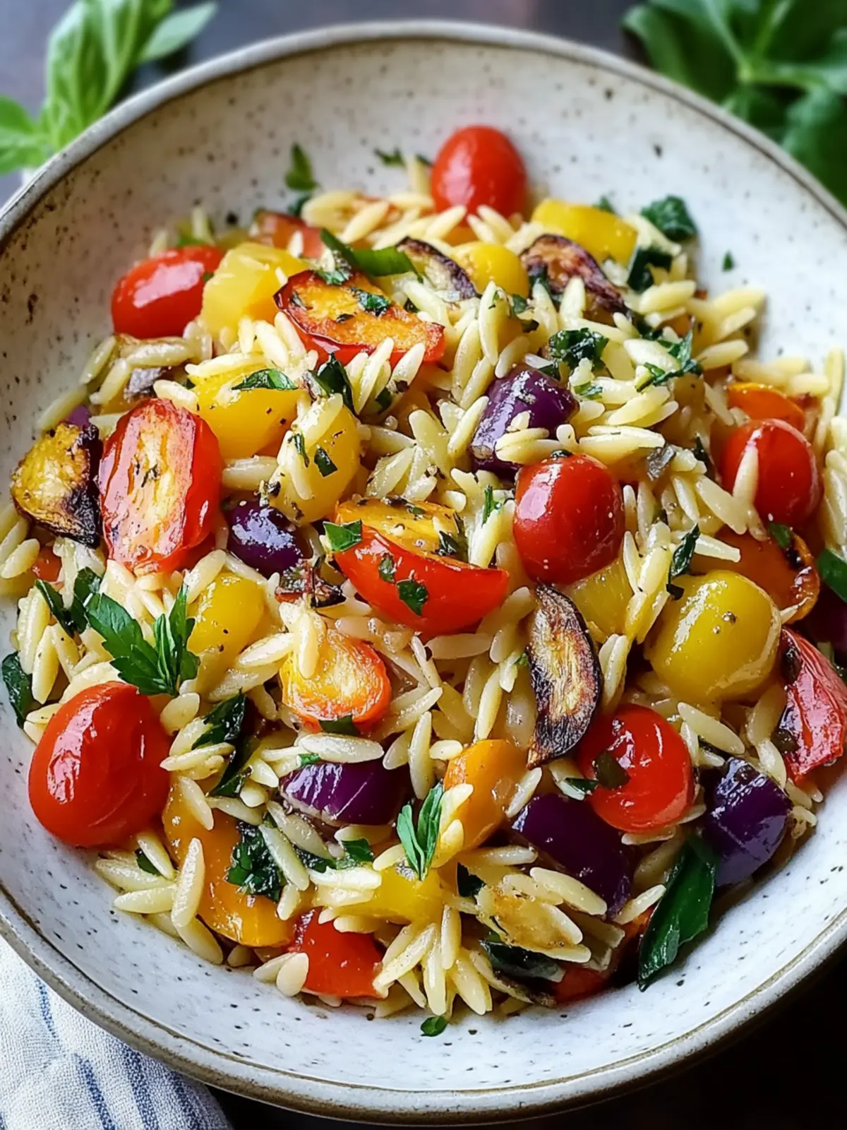 Roasted Vegetable Orzo: Easy Mediterranean Magic on Your Plate 4 Roasted Vegetable Orzo