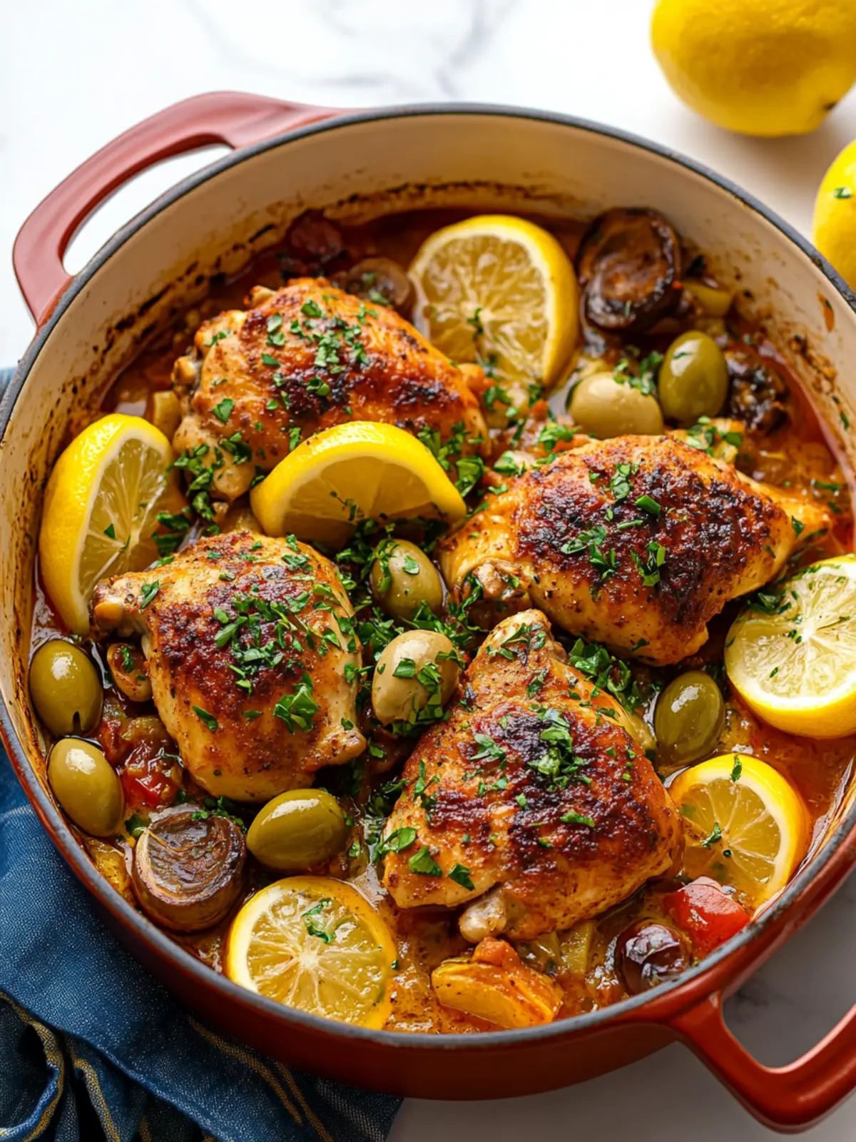 Delicious Baked Moroccan Chicken with Lemons & Olives Tonight 2 Baked Moroccan Chicken with Lemons & Olives