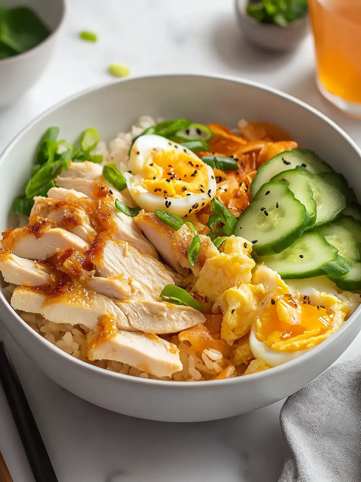 Savory Chicken and Egg Rice Bowl: Quick Comfort for Busy Nights 3 Chicken and Egg Rice Bowl