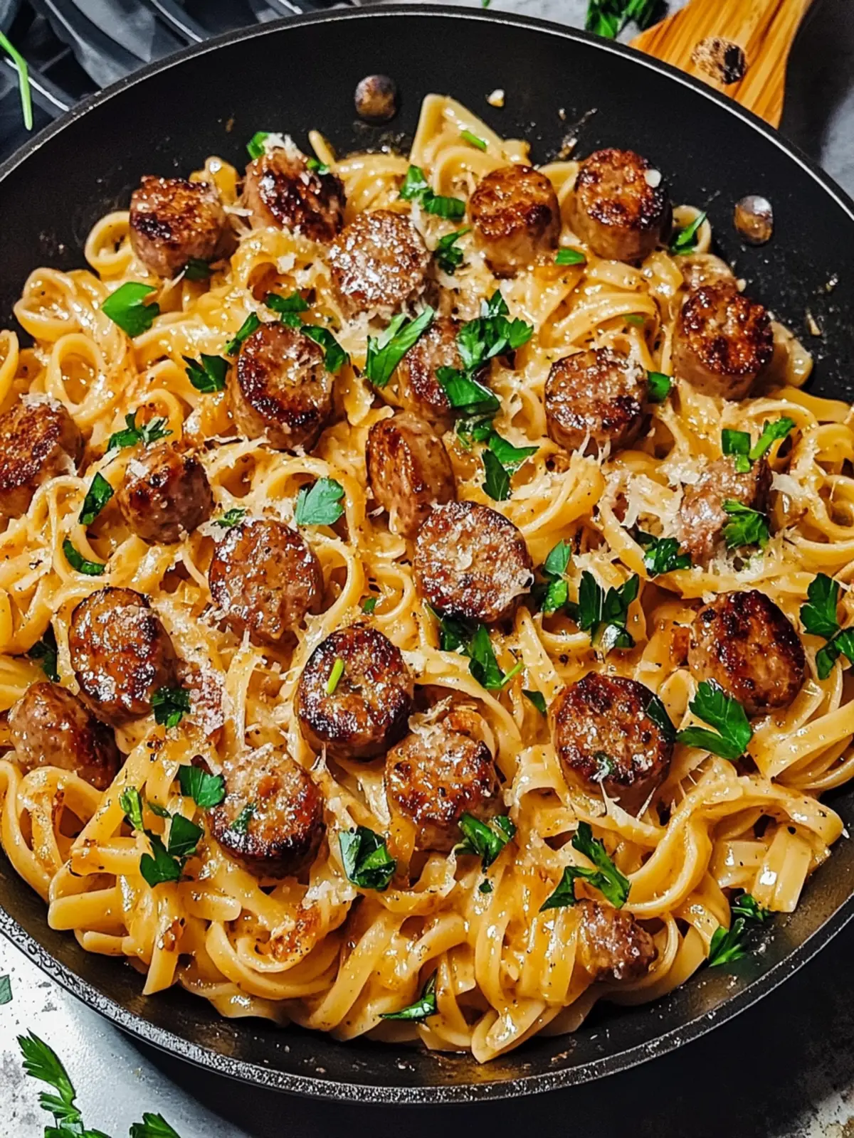 Sticky Honey Garlic Sausage Pasta Skillet: Quick One-Pan Delight 2 Sticky Honey Garlic Sausage Pasta Skillet: A Flavorful One-Pan Wonder