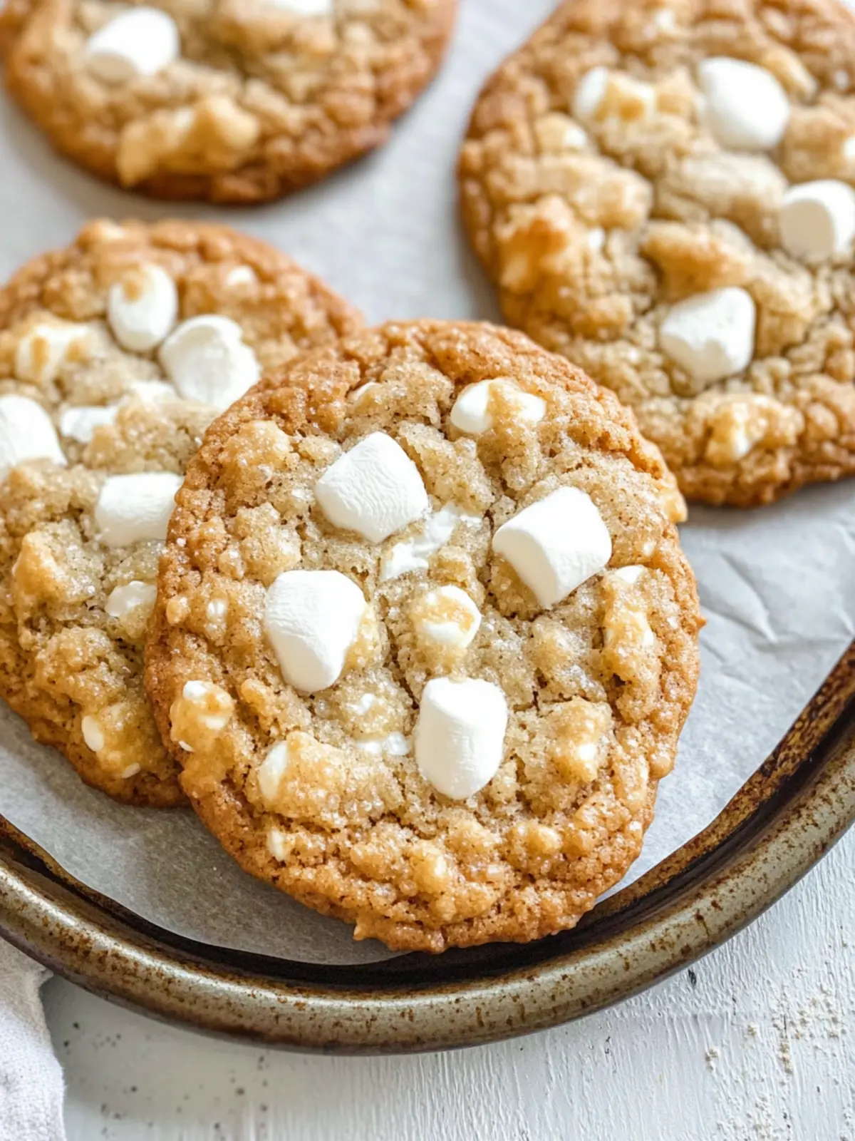 Marshmallow Crispy Cookies - Irresistible Costco Copycat Recipe 4 Marshmallow Crispy Cookies (Costco Copycat)