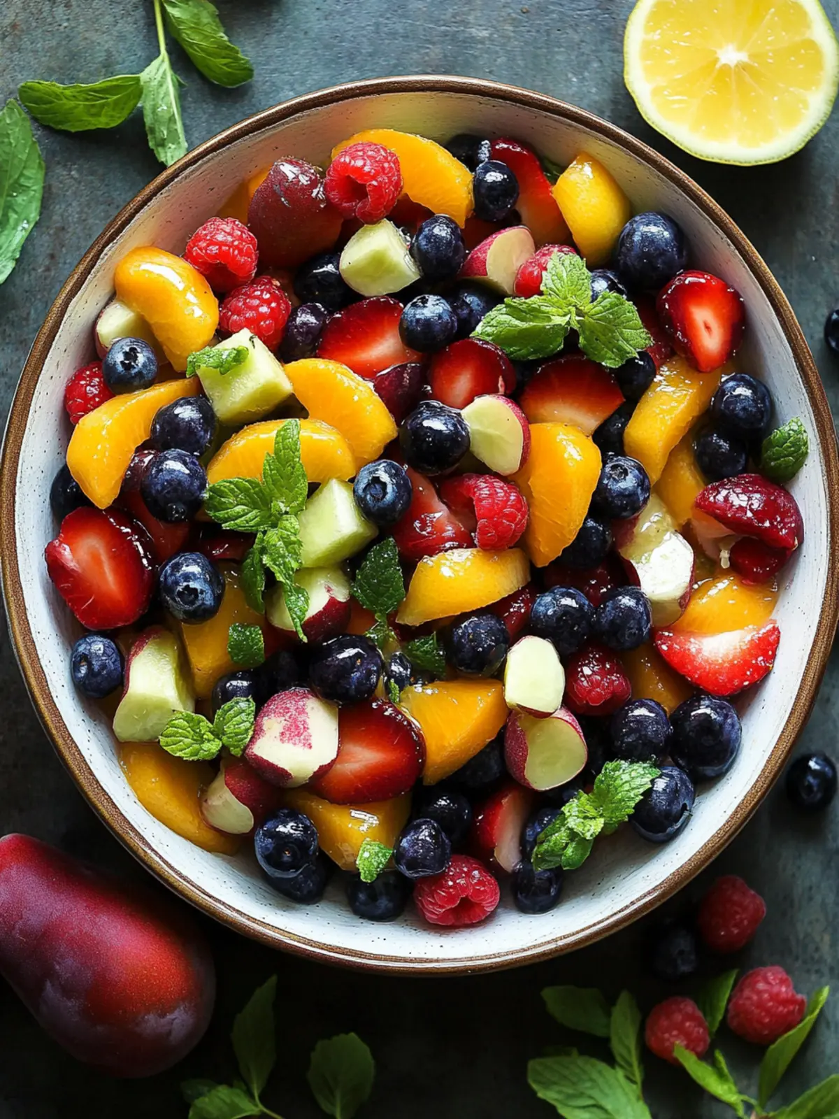 Delicious Summer Fruit Salad with Honey-Lemon Dressing Recipe 5 Summer Fruit Salad with Honey-Lemon Dressing