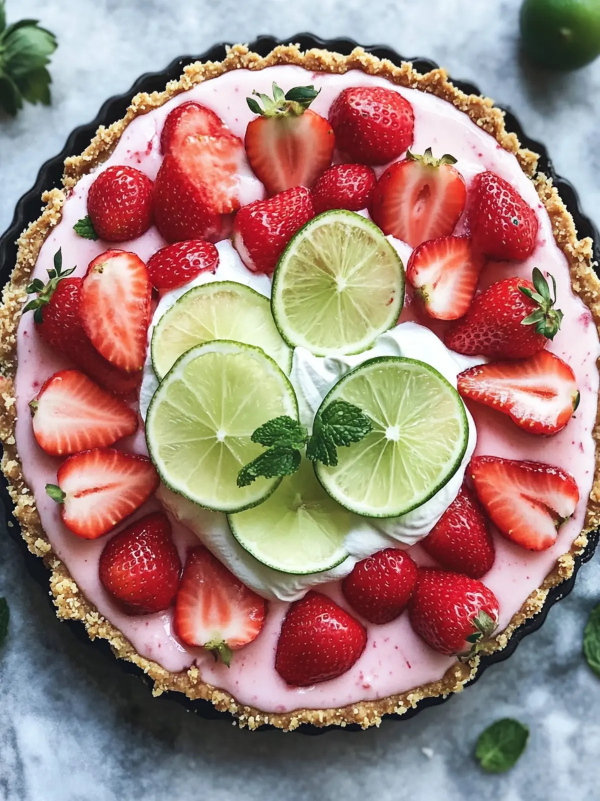 Delicious Strawberry Margarita Pie with Salty Pretzel Crust 3 Strawberry Margarita Pie