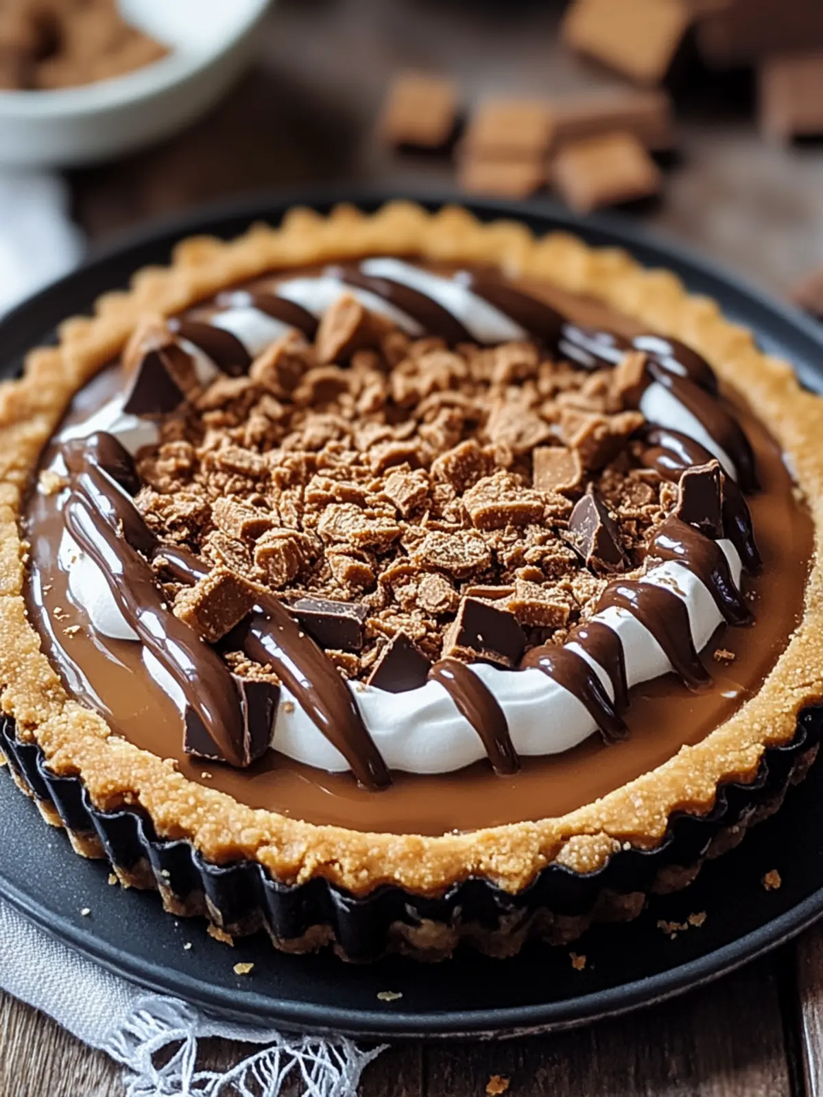 Decadent No-Bake Chocolate Biscoff Tart You'll Adore 5 Chocolate Biscoff Tart