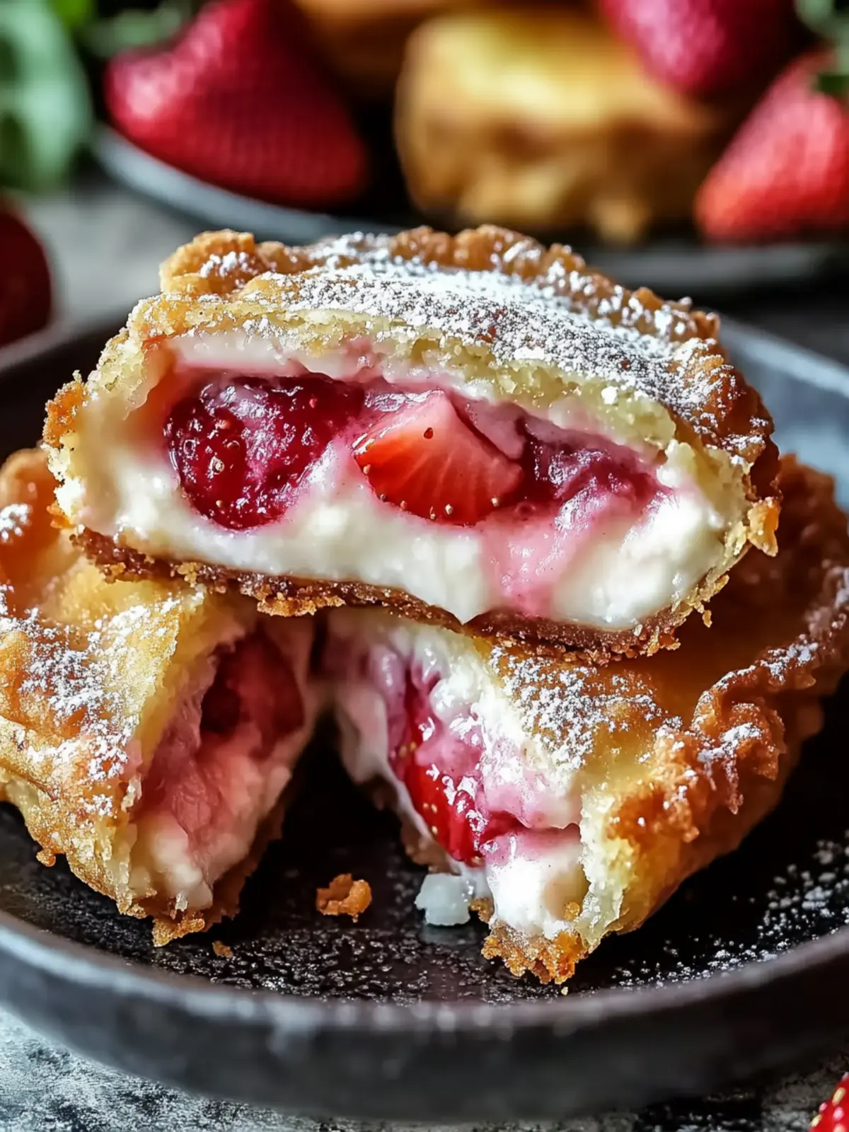 Indulgent Deep-Fried Strawberry Cheesecake Pies You’ll Love 3 Indulgent Deep-Fried Strawberry Cheesecake Pies to Savor