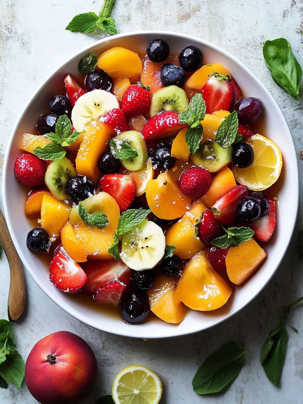 Delicious Summer Fruit Salad with Honey-Lemon Dressing Recipe 4 Summer Fruit Salad with Honey-Lemon Dressing