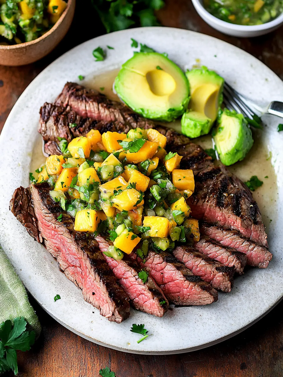 Grilled Flank Steak with Mango Avocado Salsa That's Summer Perfect 4 Grilled Flank Steak with Mango Avocado Salsa